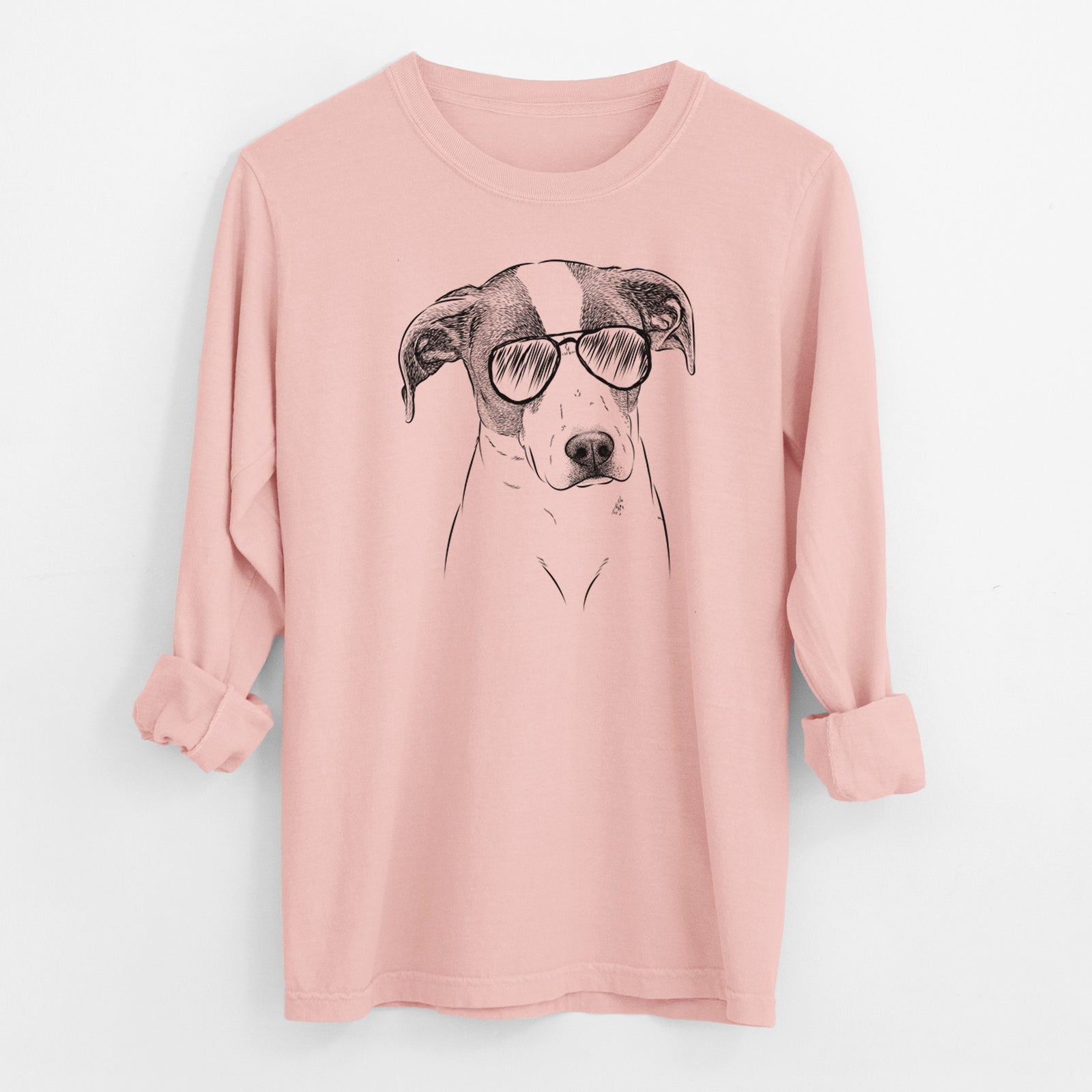 Aviator Zephyr the Pointer Mix - Men's Heavyweight 100% Cotton Long Sleeve