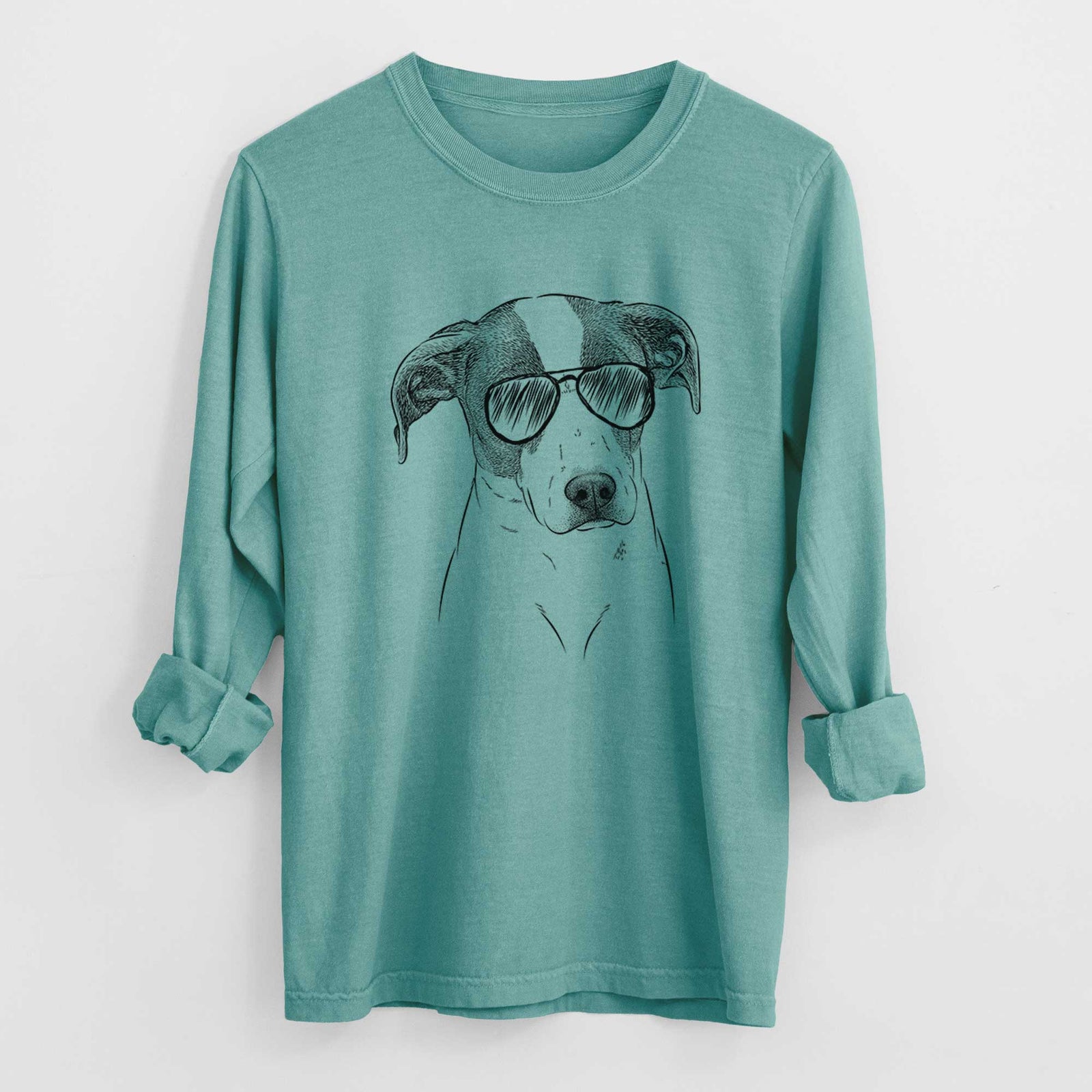 Aviator Zephyr the Pointer Mix - Men's Heavyweight 100% Cotton Long Sleeve
