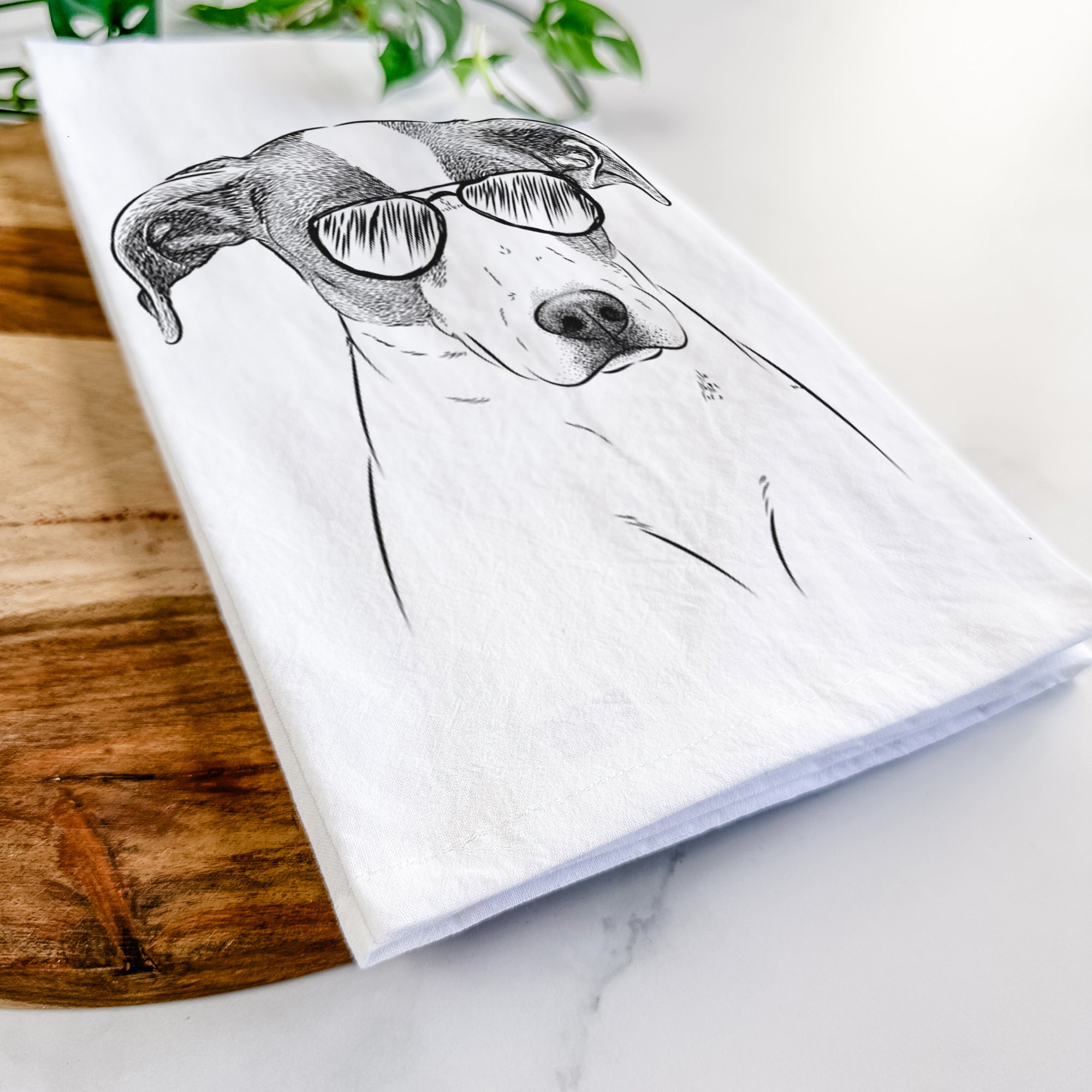 Zephyr the Pointer Mix Tea Towel