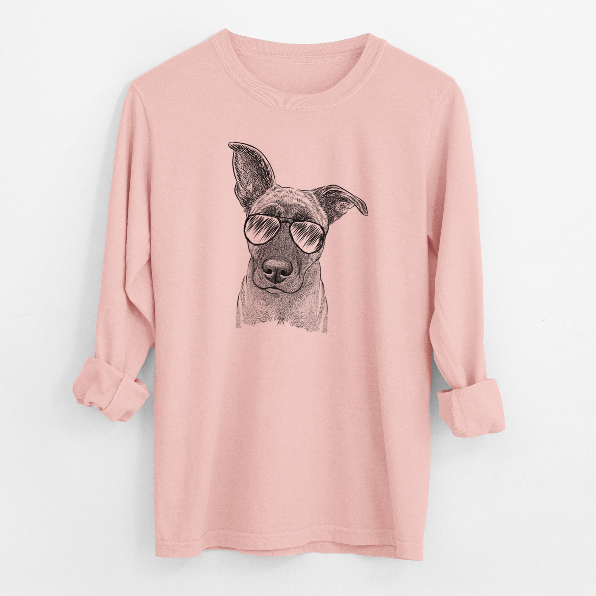 Aviator Zoey the Mixed Breed - Men's Heavyweight 100% Cotton Long Sleeve