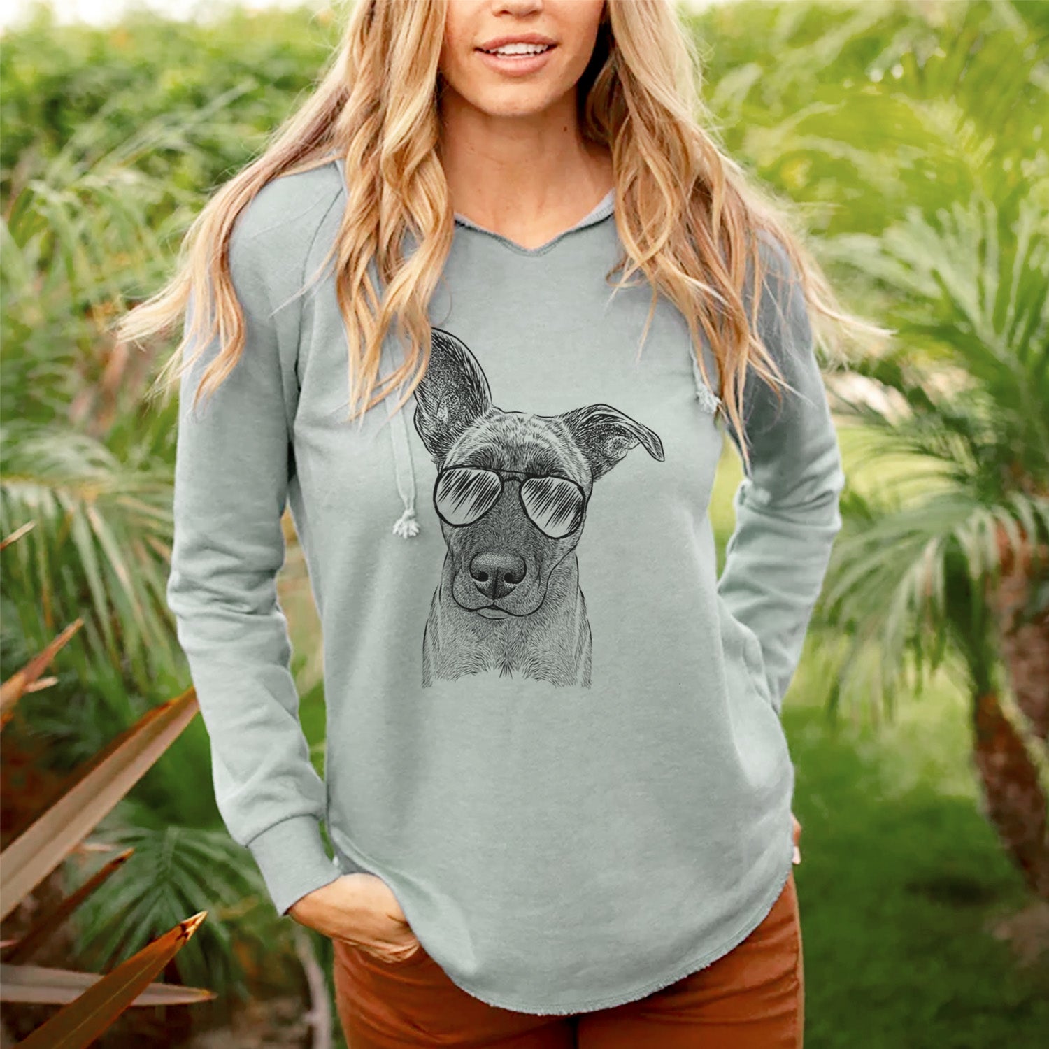 Aviator Zoey the Mixed Breed - Cali Wave Hooded Sweatshirt