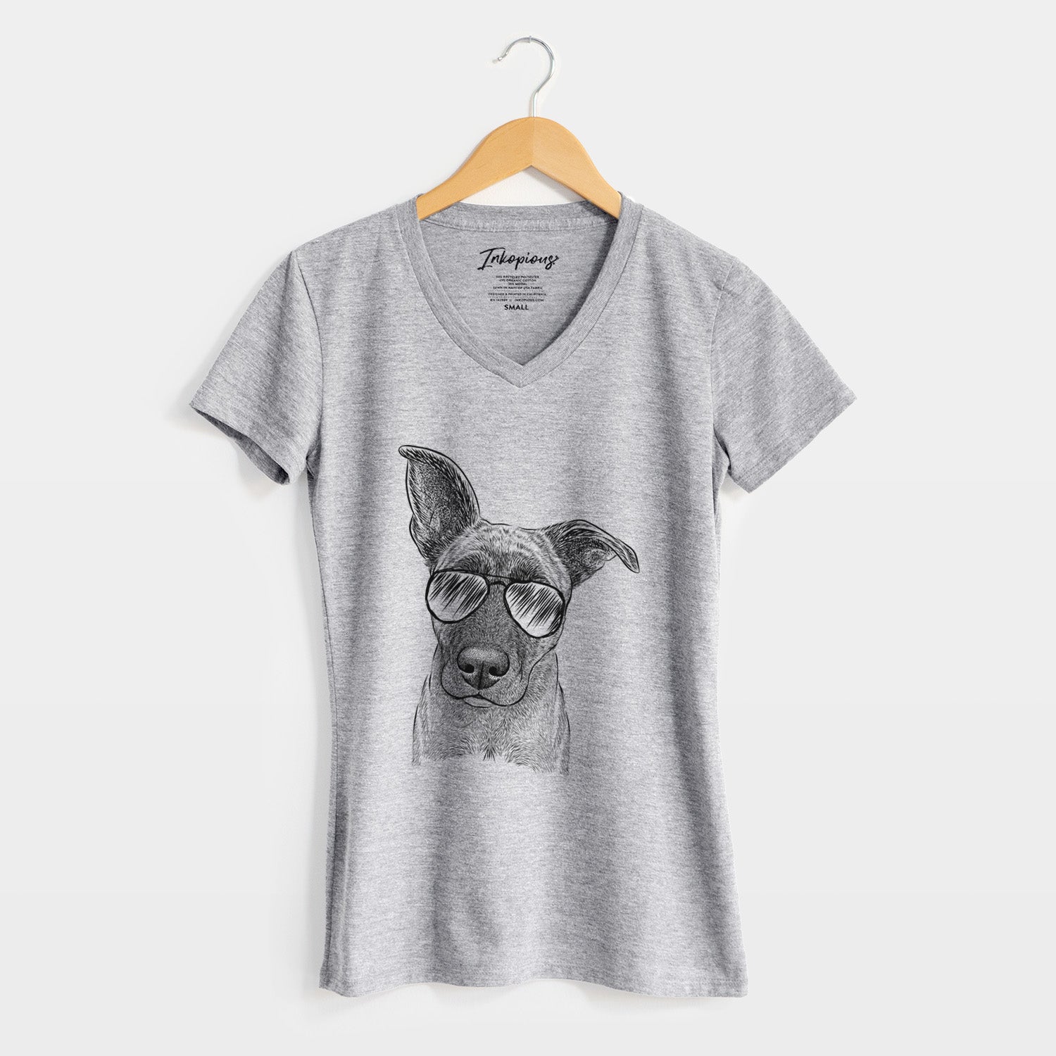 Aviator Zoey the Mixed Breed - Women's V-neck Shirt