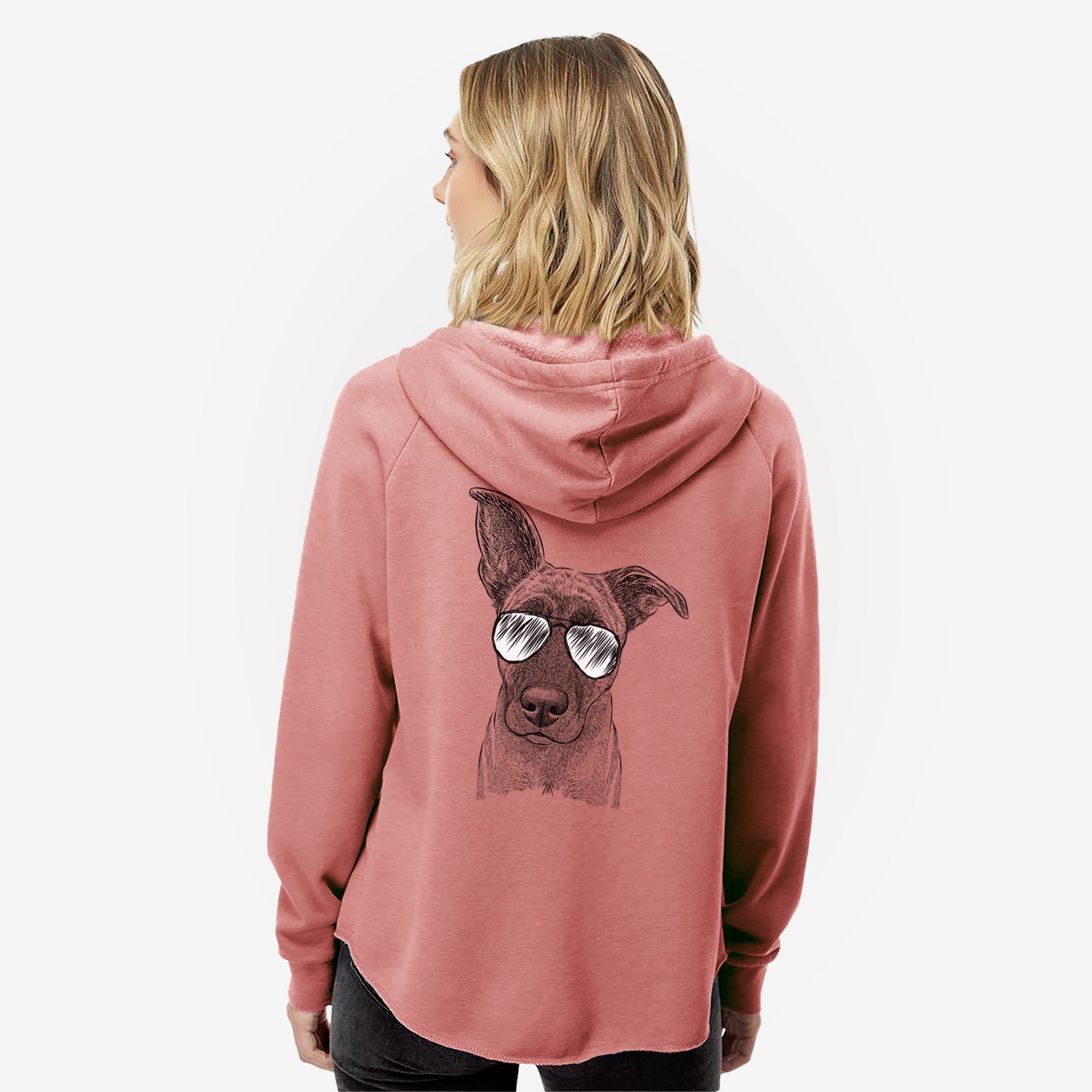 Zoey the Mixed Breed - Women's Cali Wave Zip-Up Sweatshirt