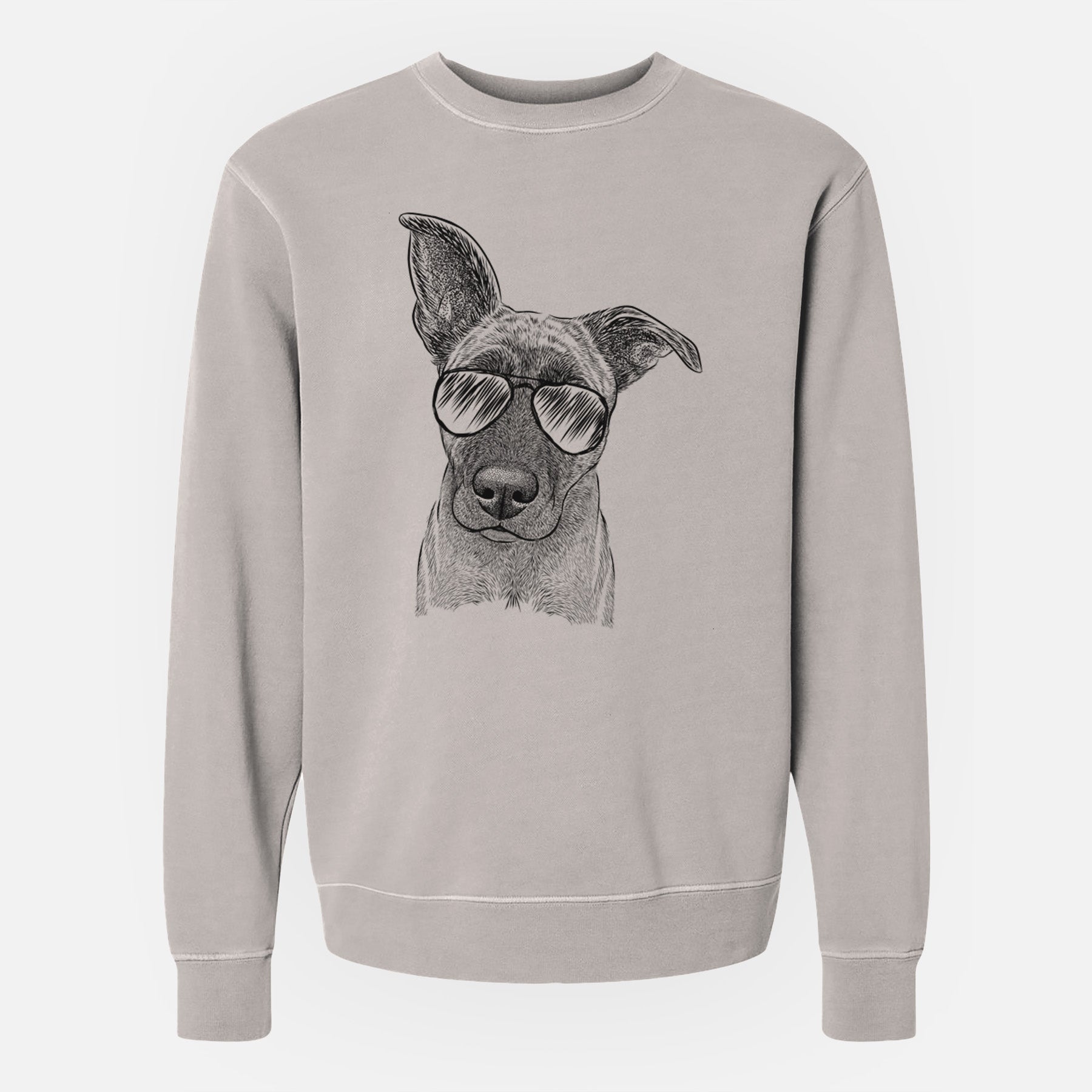 Aviator Zoey the Mixed Breed - Unisex Pigment Dyed Crew Sweatshirt