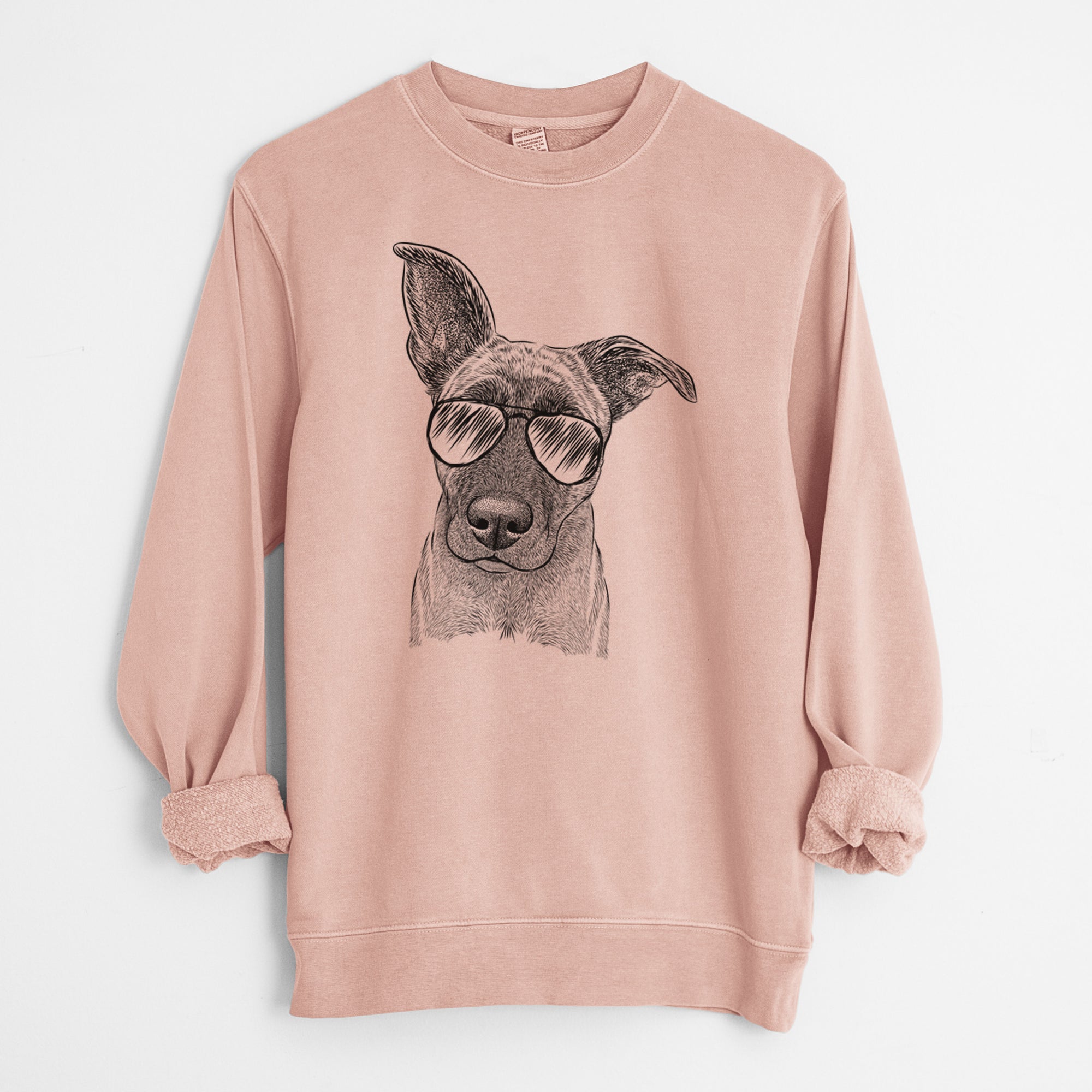 Aviator Zoey the Mixed Breed - Unisex Pigment Dyed Crew Sweatshirt