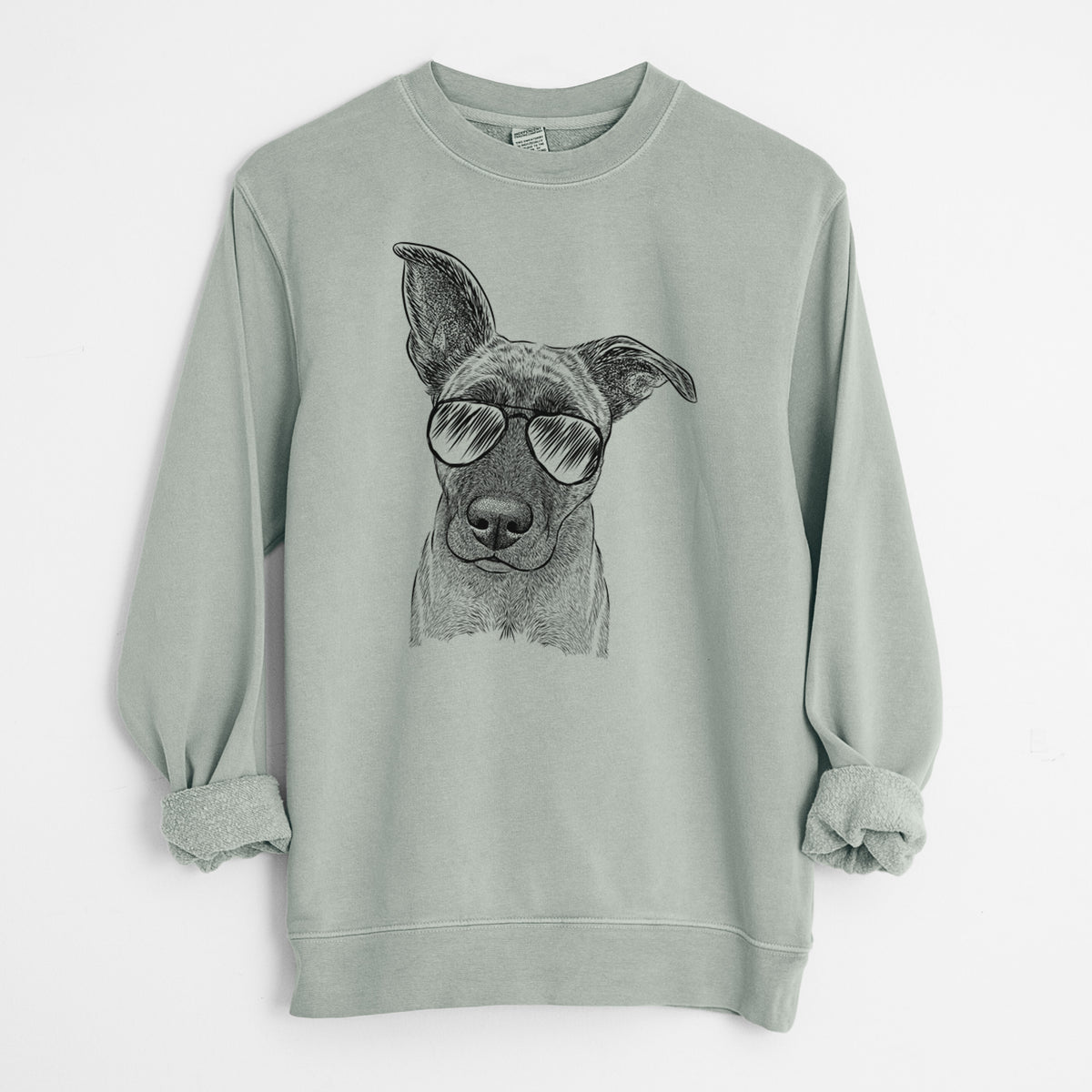 Aviator Zoey the Mixed Breed - Unisex Pigment Dyed Crew Sweatshirt
