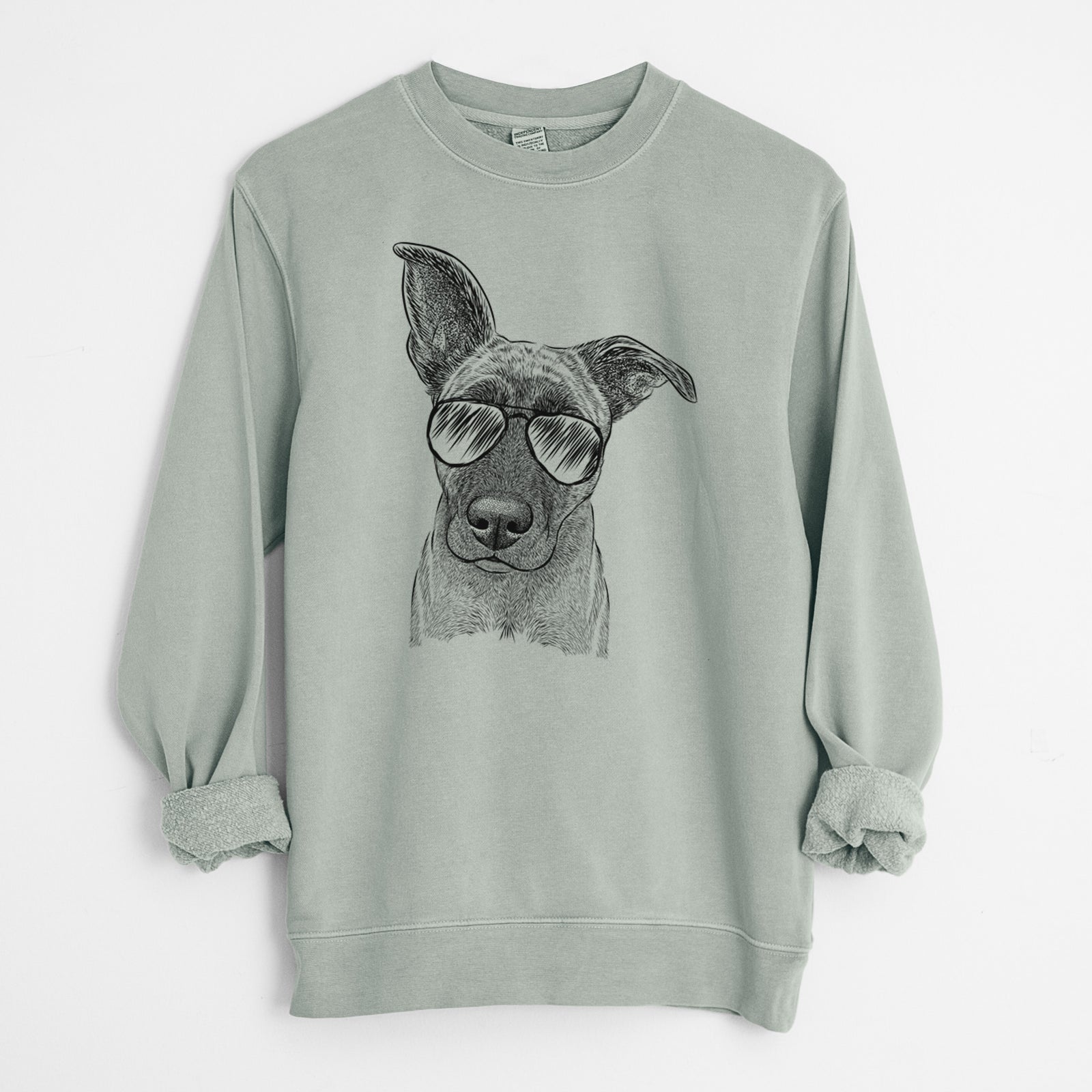 Aviator Zoey the Mixed Breed - Unisex Pigment Dyed Crew Sweatshirt