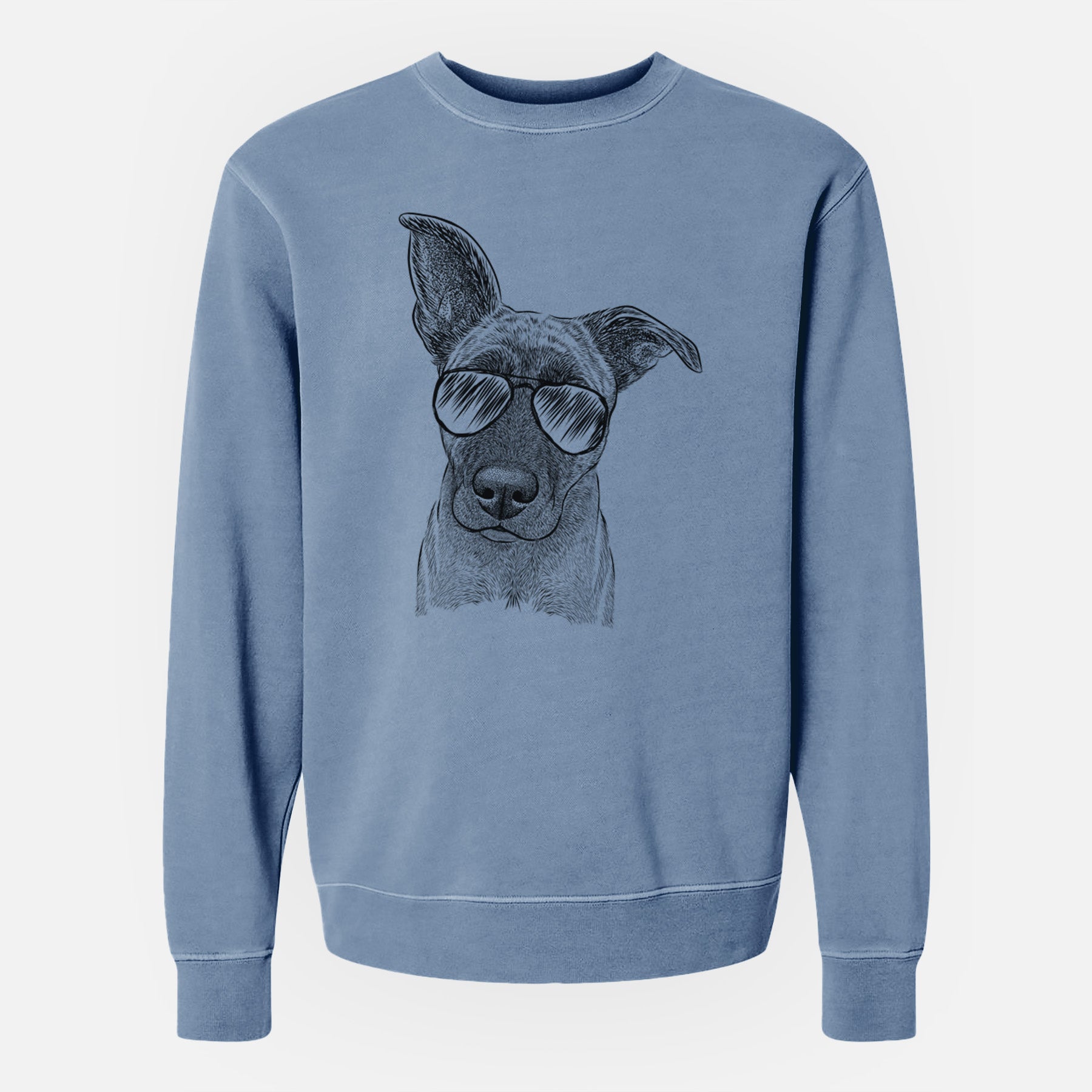 Aviator Zoey the Mixed Breed - Unisex Pigment Dyed Crew Sweatshirt