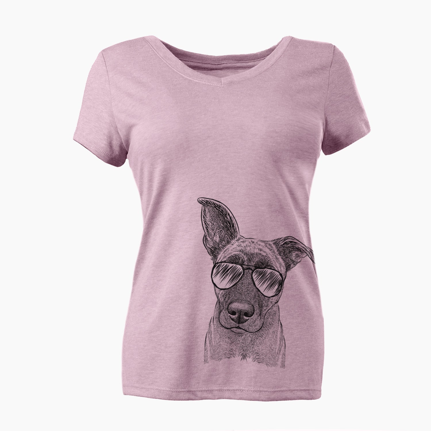 Aviator Zoey the Mixed Breed - Women's V-neck Shirt