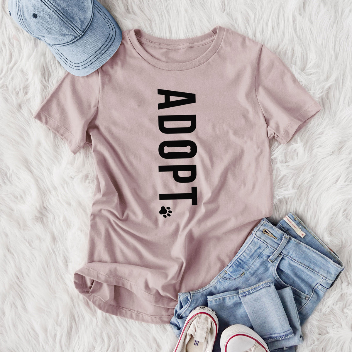 Adopt. - Women's Lightweight Relaxed Fit 100% Cotton Crewneck