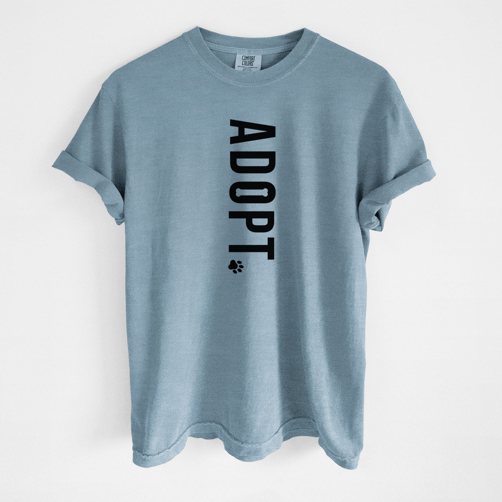 Adopt. - Unisex Comfort Colors Garment-Dyed Heavyweight T-shirt in Steel Blue