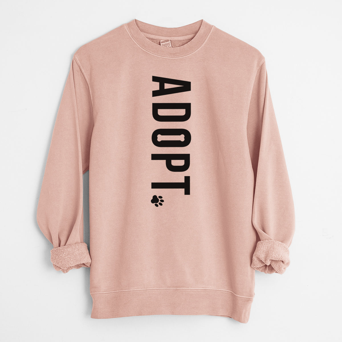 Adopt. - Unisex Pigment Dyed Crew Sweatshirt