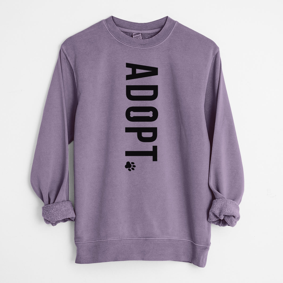 Adopt. - Unisex Pigment Dyed Crew Sweatshirt