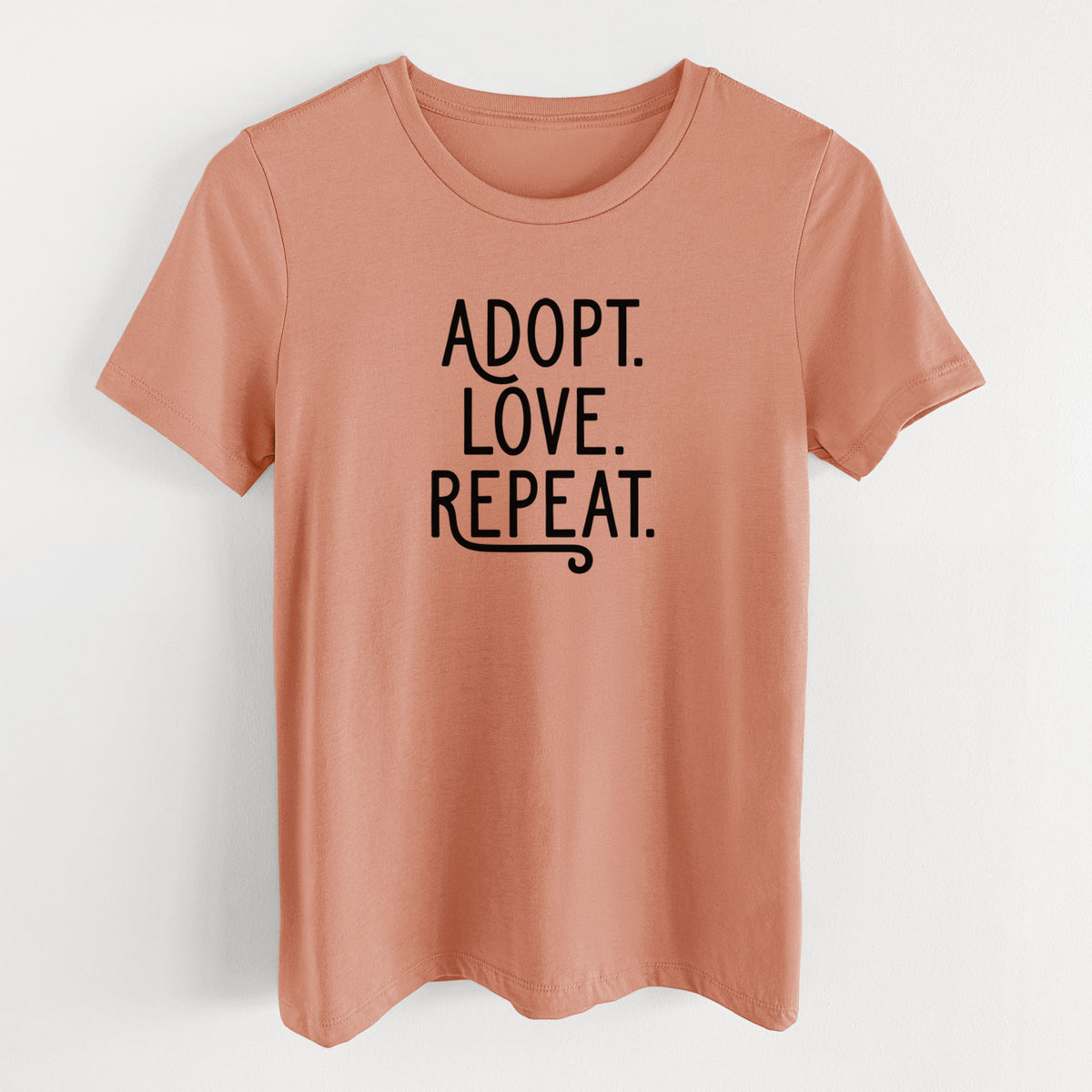Adopt Love Repeat - Women's Lightweight Relaxed Fit 100% Cotton Crewneck