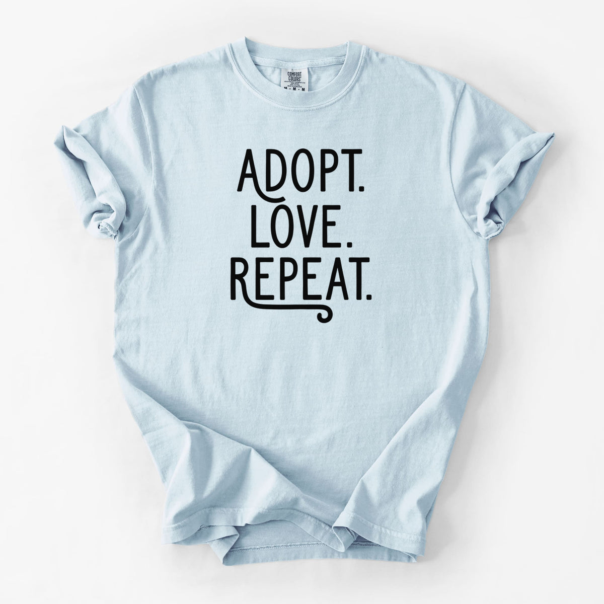 Adopt Love Repeat - Unisex Comfort Colors Garment-Dyed Heavyweight T-shirt in Chambray