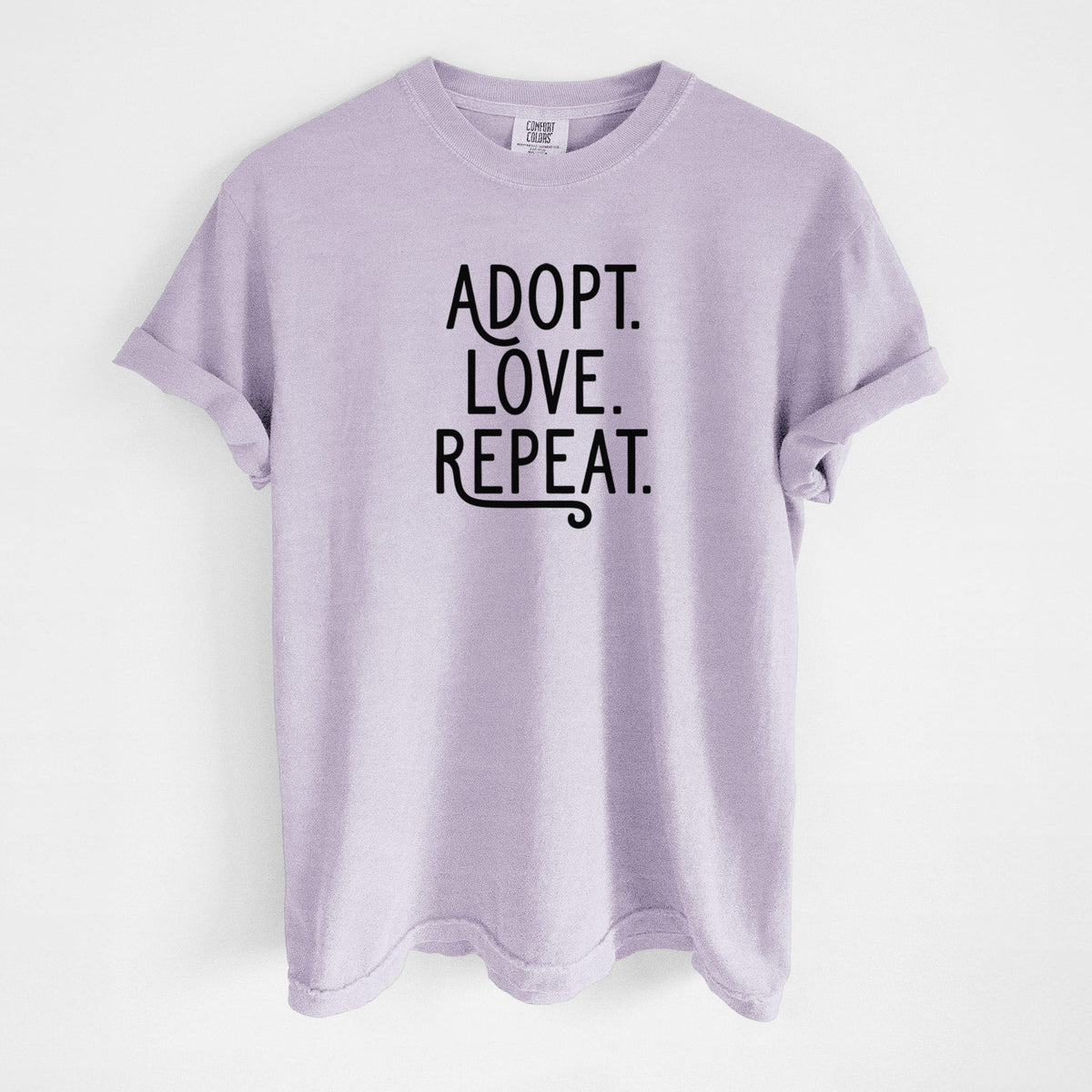 Adopt Love Repeat - Unisex Comfort Colors Garment-Dyed Heavyweight T-shirt in Orchid