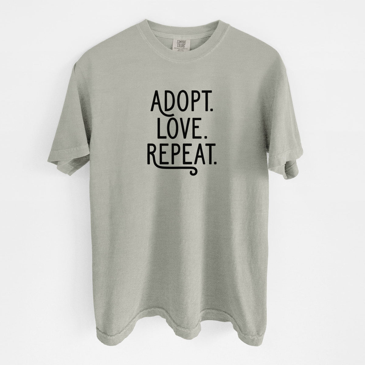 Adopt Love Repeat - Unisex Comfort Colors Garment-Dyed Heavyweight T-shirt in Sandstone