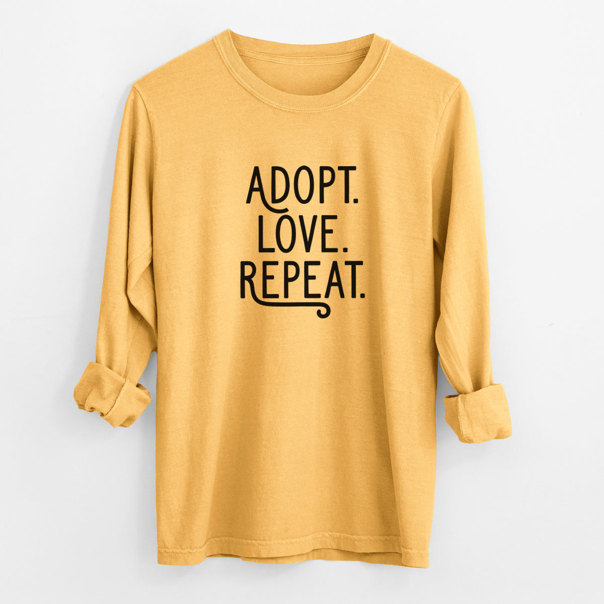 Adopt Love Repeat - Men's Heavyweight 100% Cotton Long Sleeve