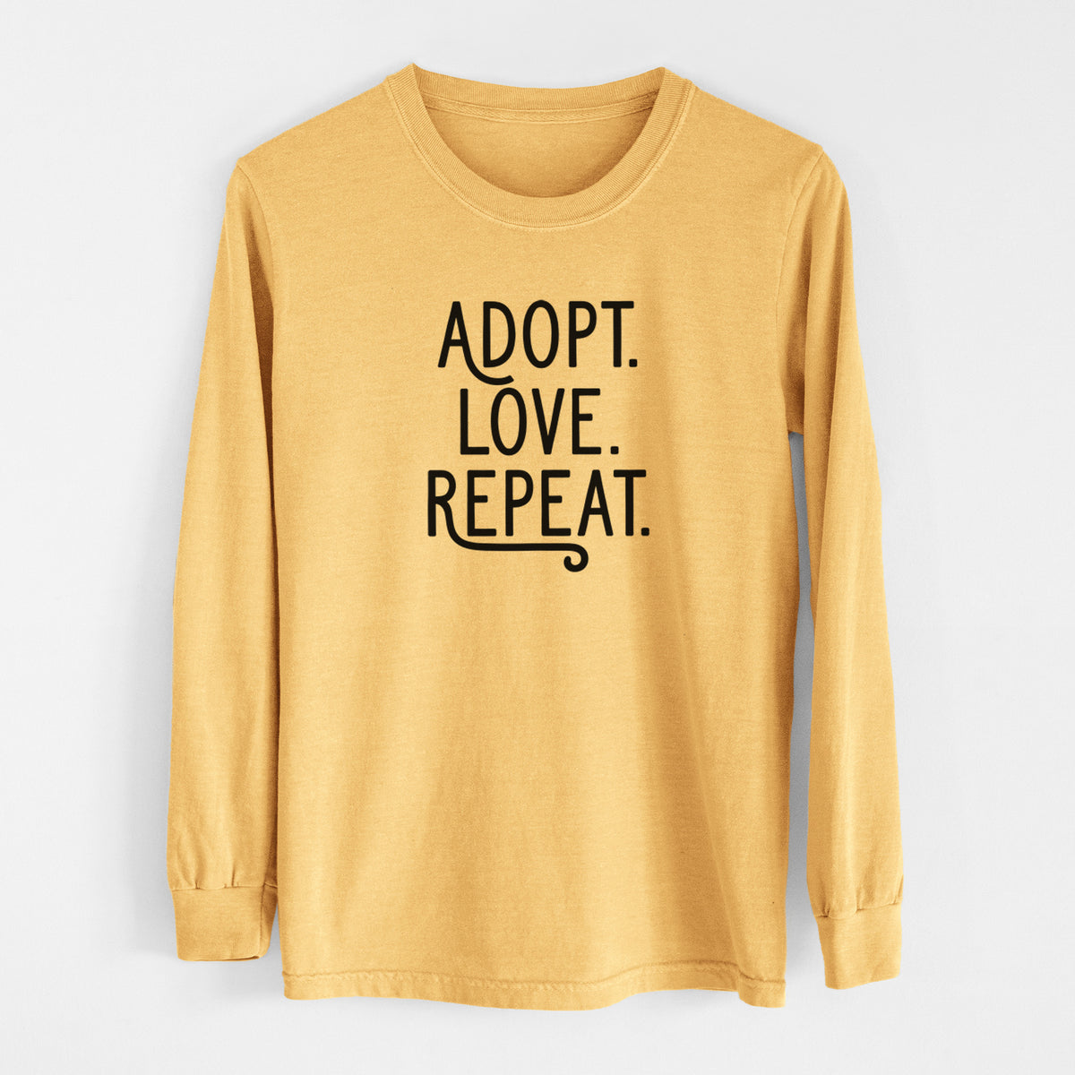 Adopt Love Repeat - Men's Heavyweight 100% Cotton Long Sleeve