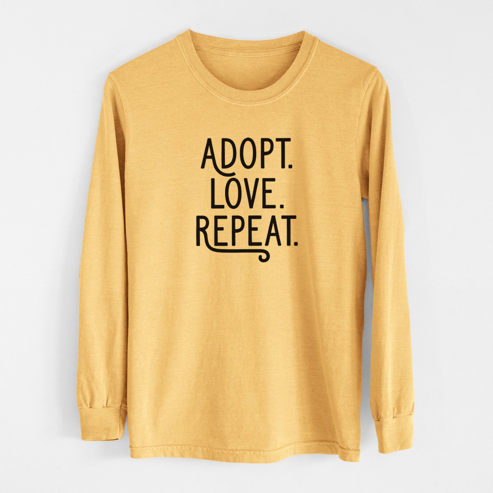 Adopt Love Repeat - Men's Heavyweight 100% Cotton Long Sleeve