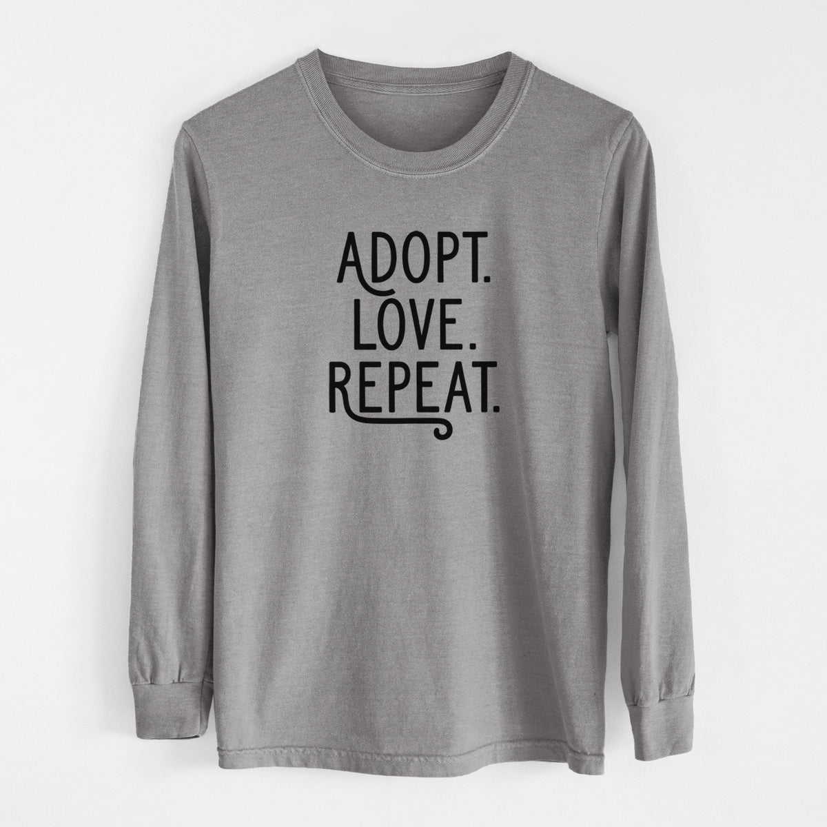 Adopt Love Repeat - Men's Heavyweight 100% Cotton Long Sleeve