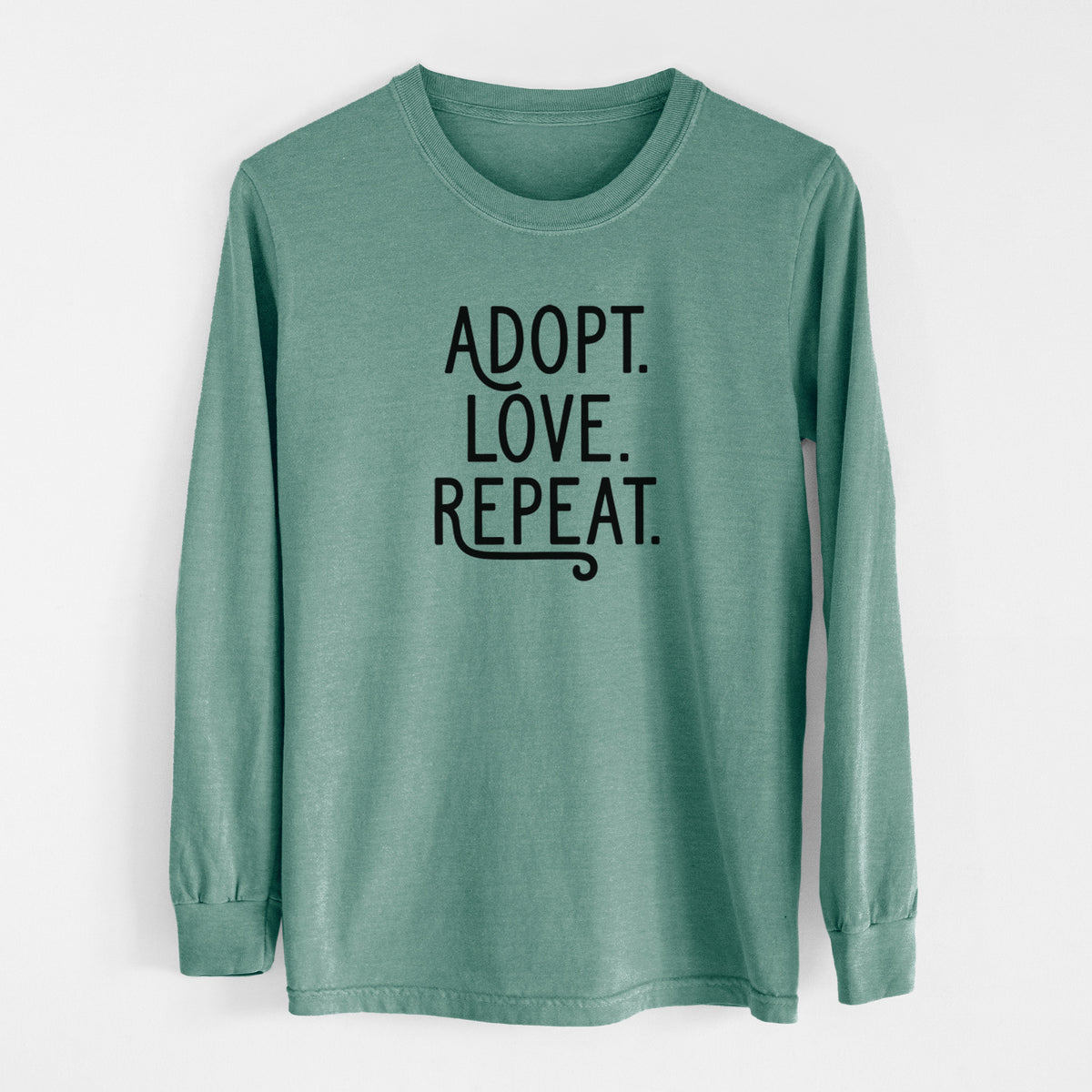 Adopt Love Repeat - Men's Heavyweight 100% Cotton Long Sleeve