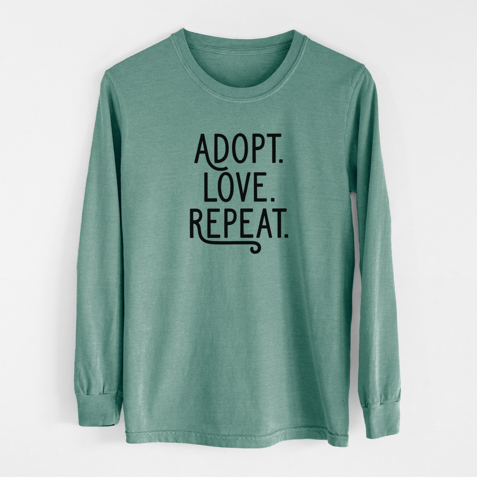 Adopt Love Repeat - Men's Heavyweight 100% Cotton Long Sleeve