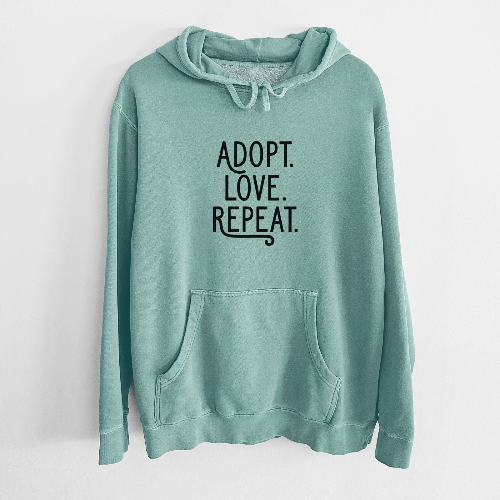 Adopt Love Repeat - Unisex Pigment Dyed Hoodie