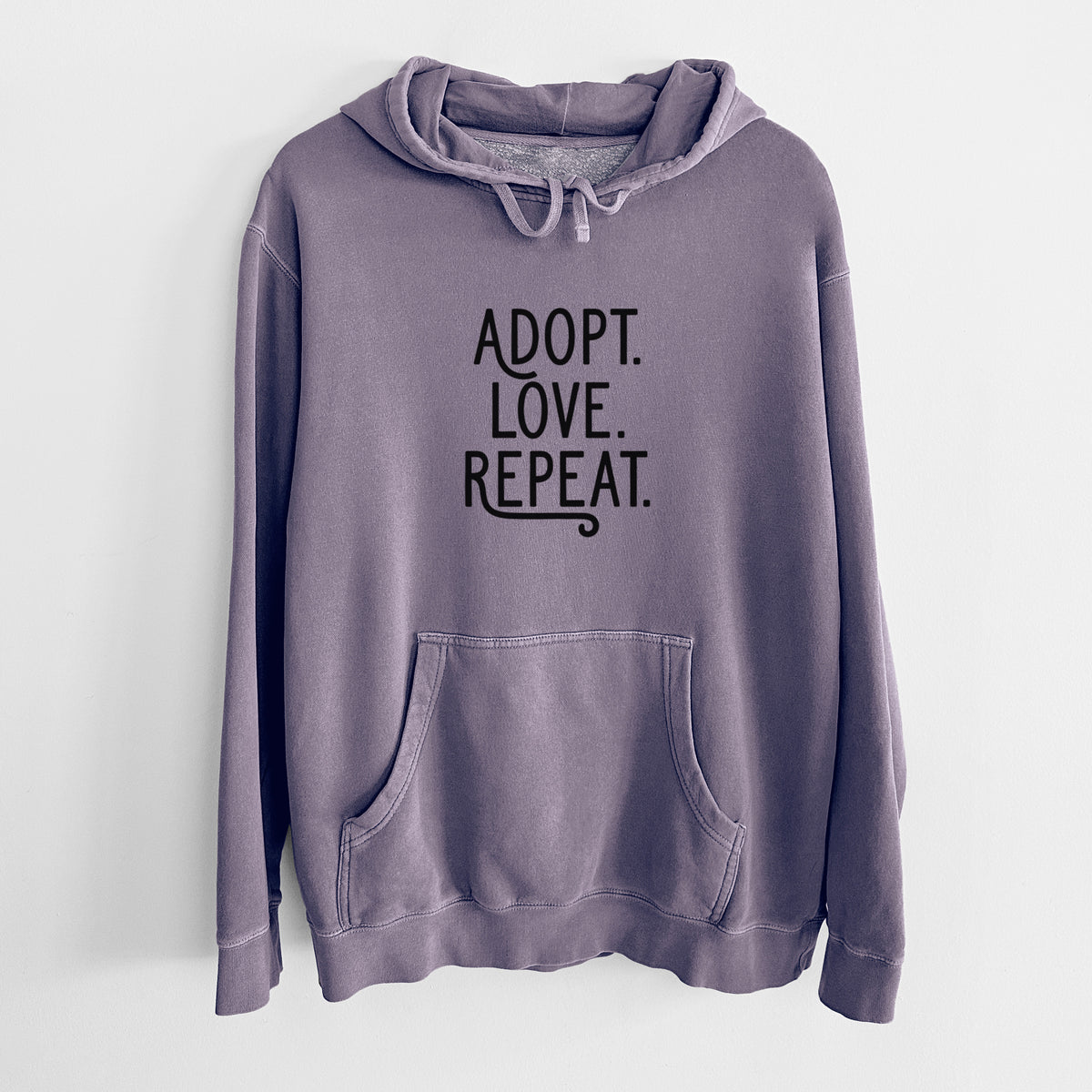 Adopt Love Repeat - Unisex Pigment Dyed Hoodie