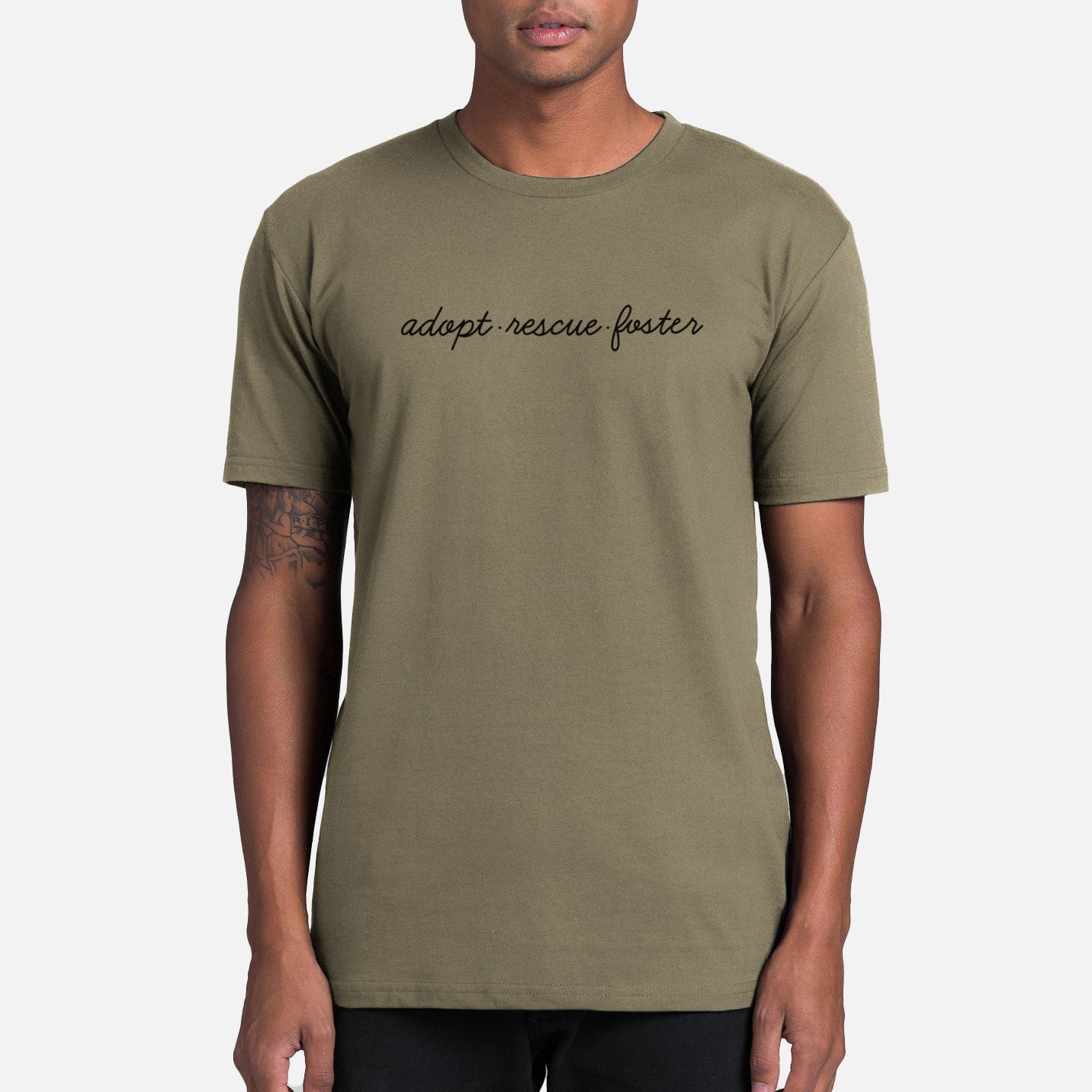 Adopt - Rescue - Foster - Mens Everyday Staple Tee