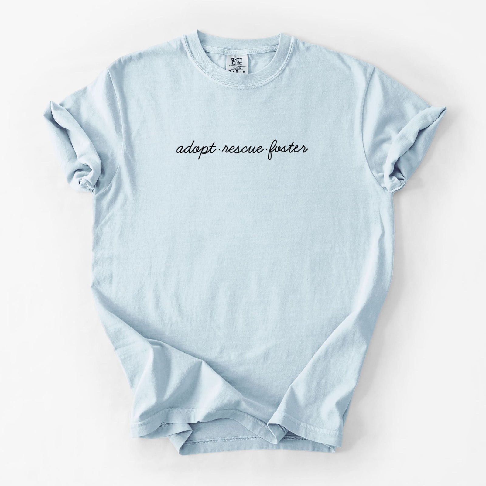 Adopt - Rescue - Foster - Unisex Comfort Colors Garment-Dyed Heavyweight T-shirt in Chambray