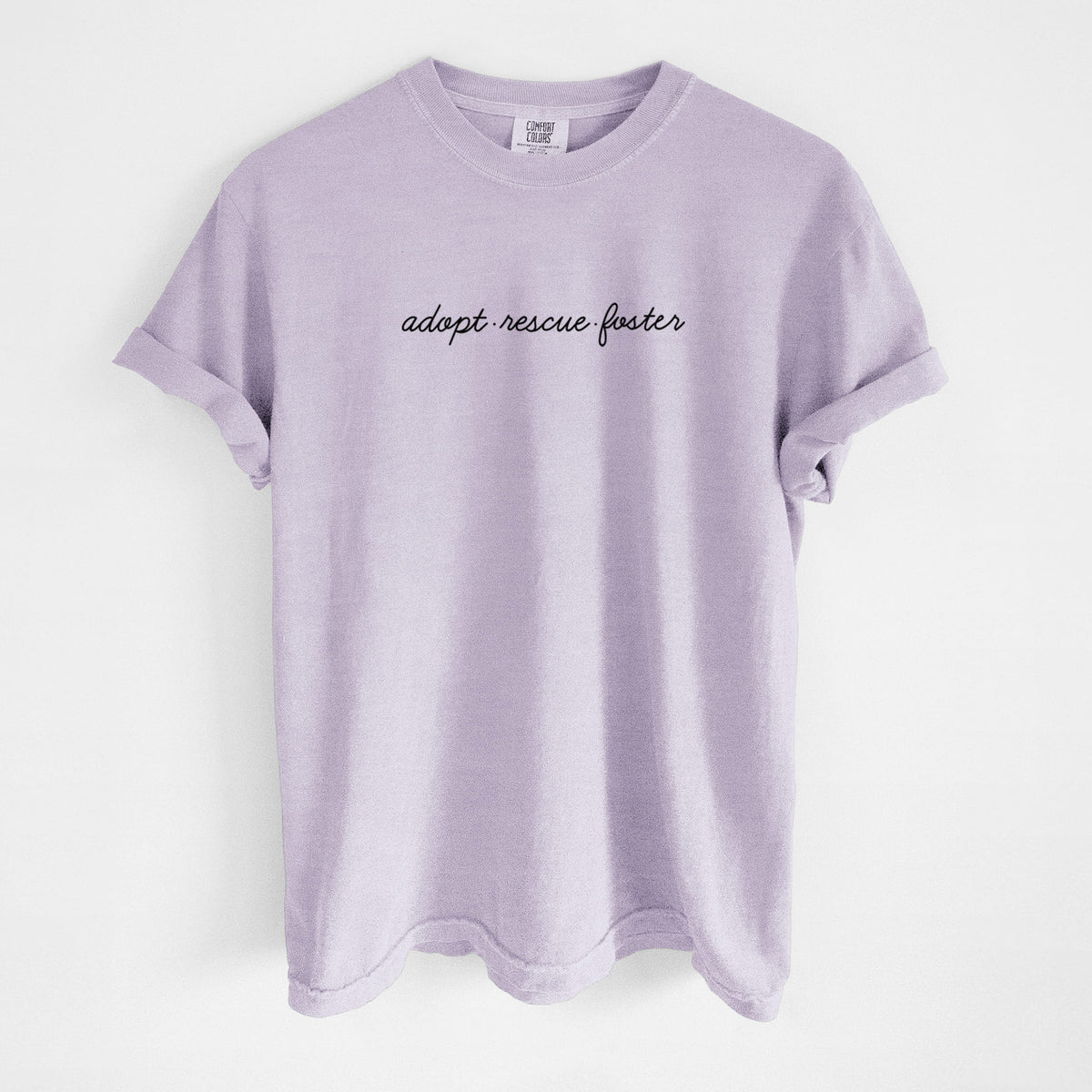 Adopt - Rescue - Foster - Unisex Comfort Colors Garment-Dyed Heavyweight T-shirt in Orchid