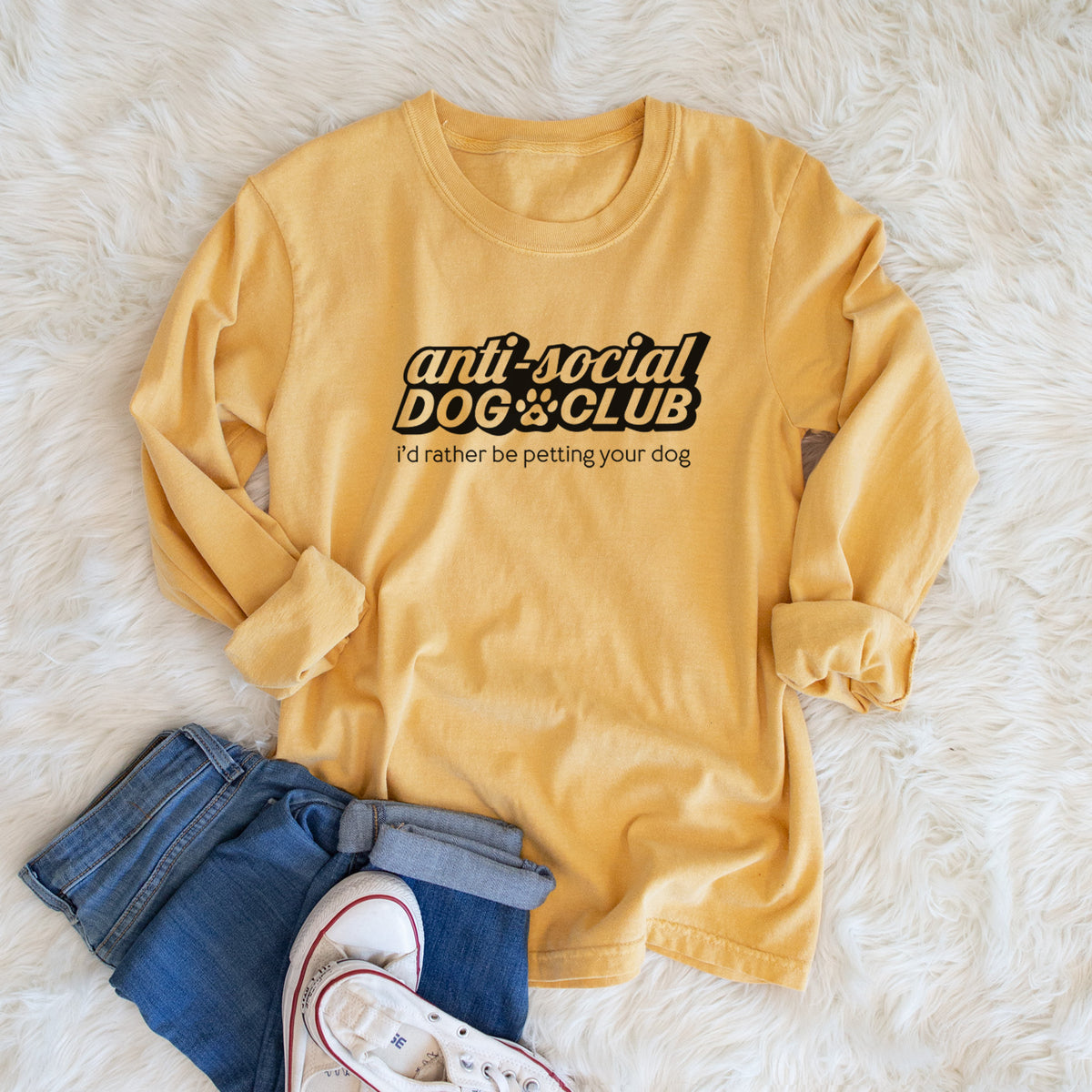 Anti Social Dog Club - Men's Heavyweight 100% Cotton Long Sleeve