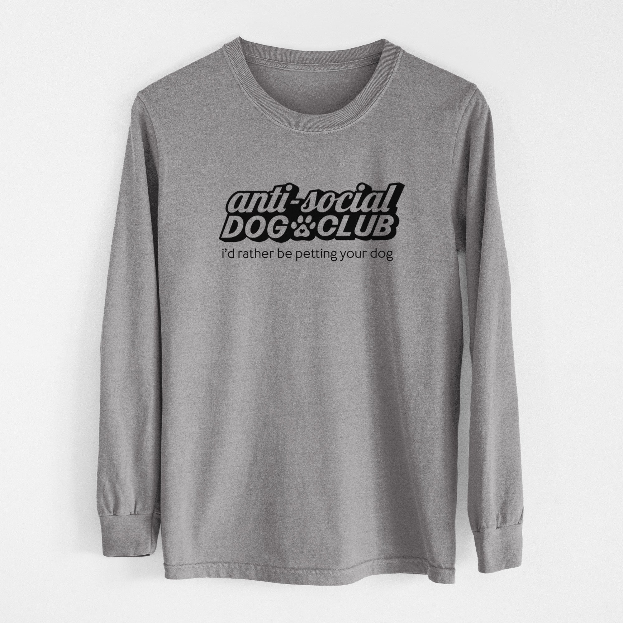 Anti Social Dog Club - Men's Heavyweight 100% Cotton Long Sleeve