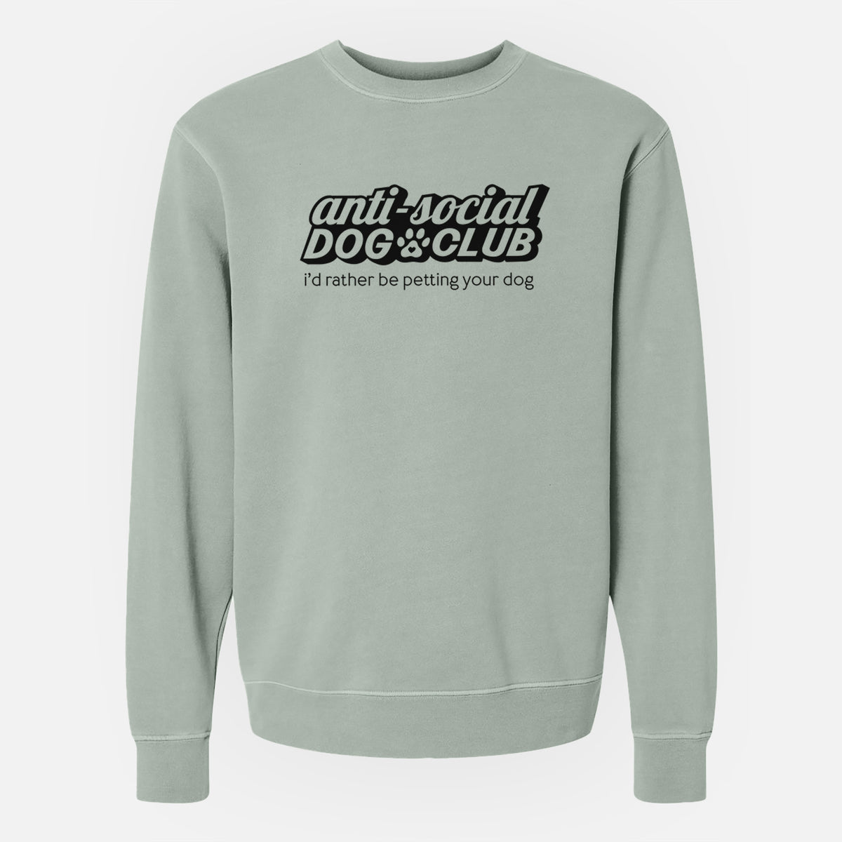 Anti Social Dog Club - Unisex Pigment Dyed Crew Sweatshirt
