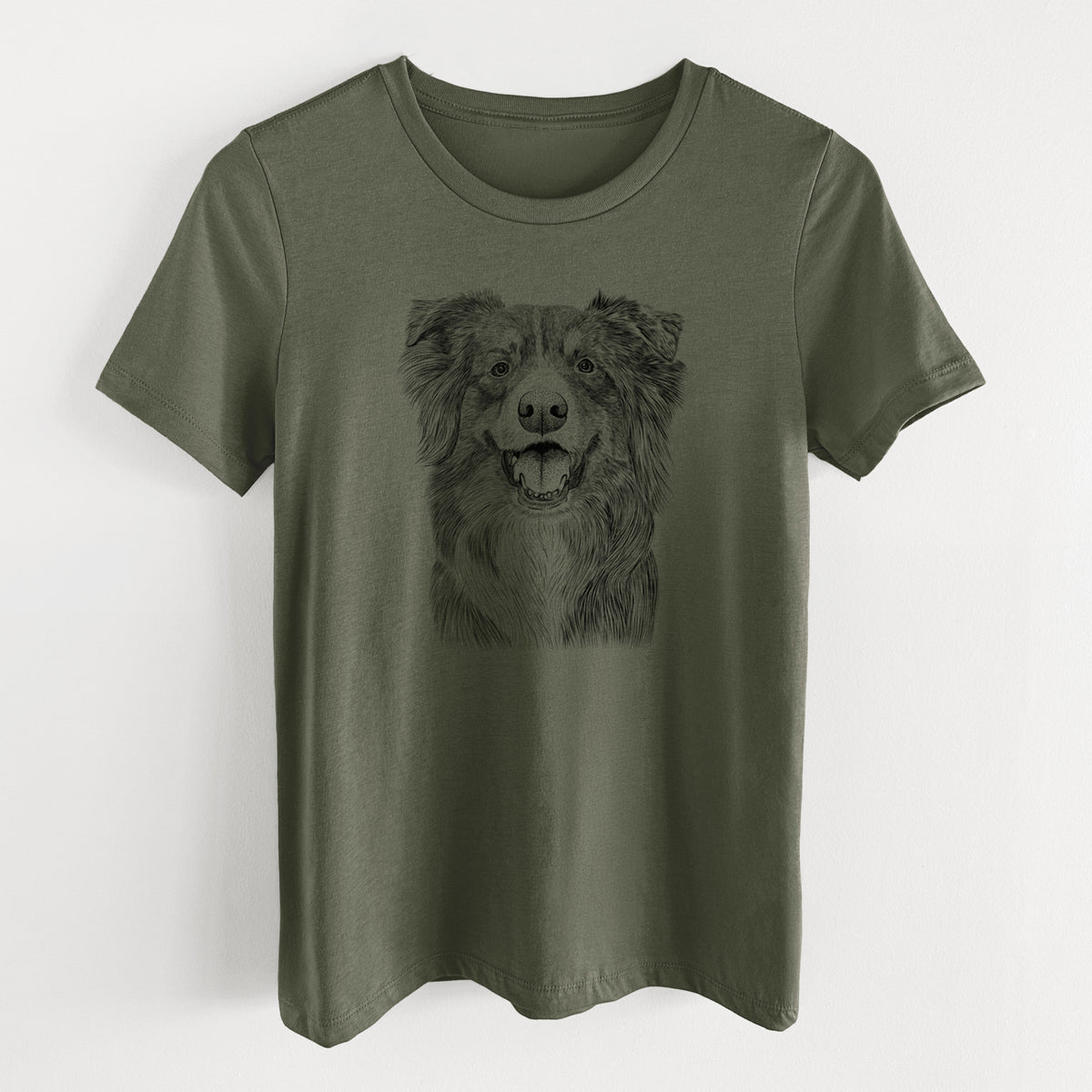Bare Aussie Parker the Australian Shepherd - Women's Lightweight Relaxed Fit 100% Cotton Crewneck
