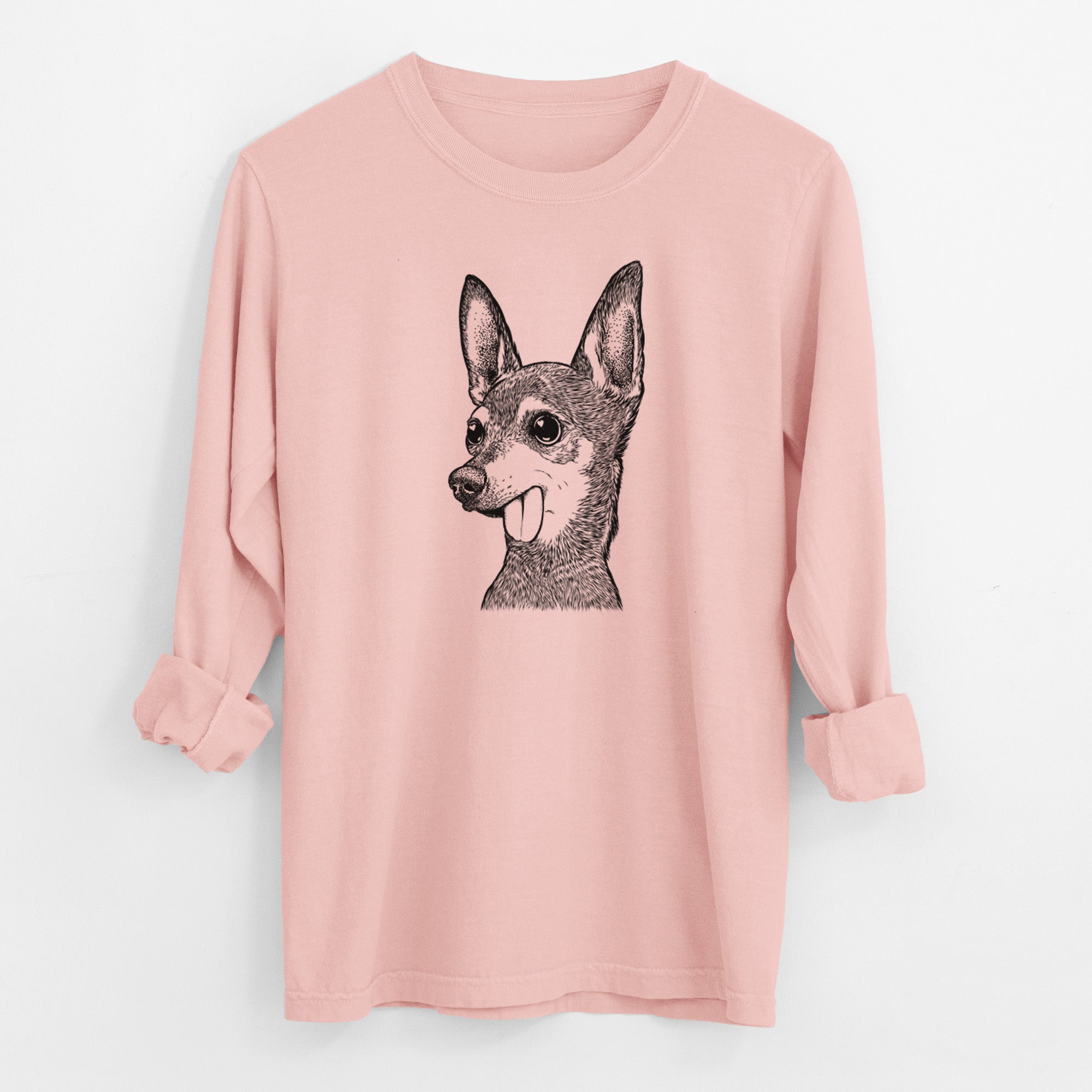 Bare Aaron the Chihuahua - Men's Heavyweight 100% Cotton Long Sleeve