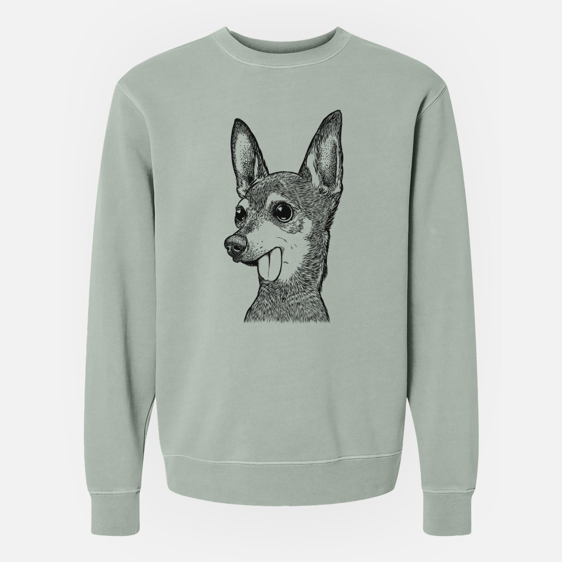 Bare Aaron the Chihuahua - Unisex Pigment Dyed Crew Sweatshirt