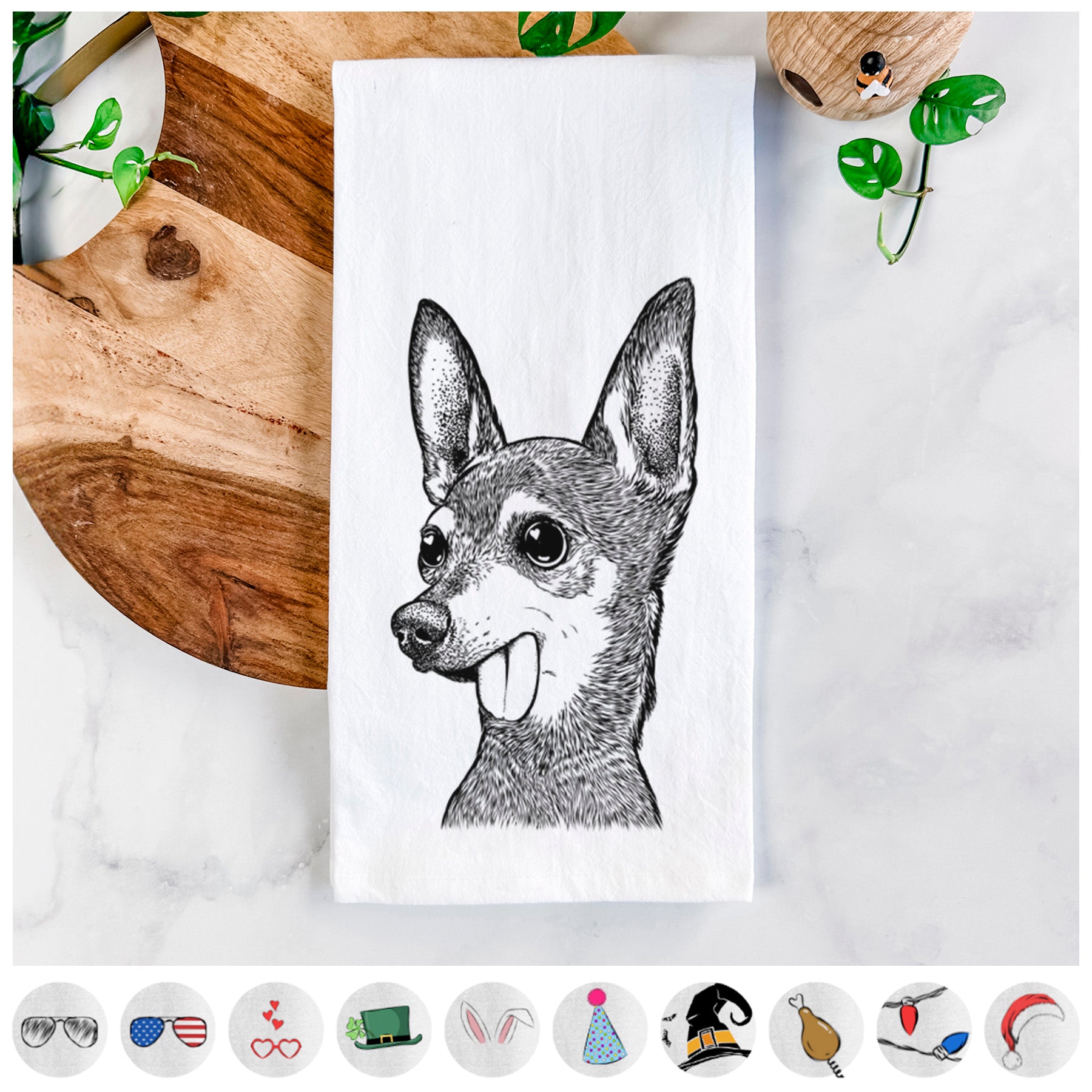 Aaron the Chihuahua Tea Towel