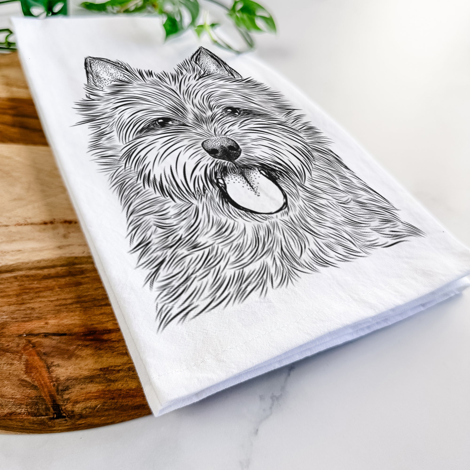 Alfie the Norwich Terrier Tea Towel