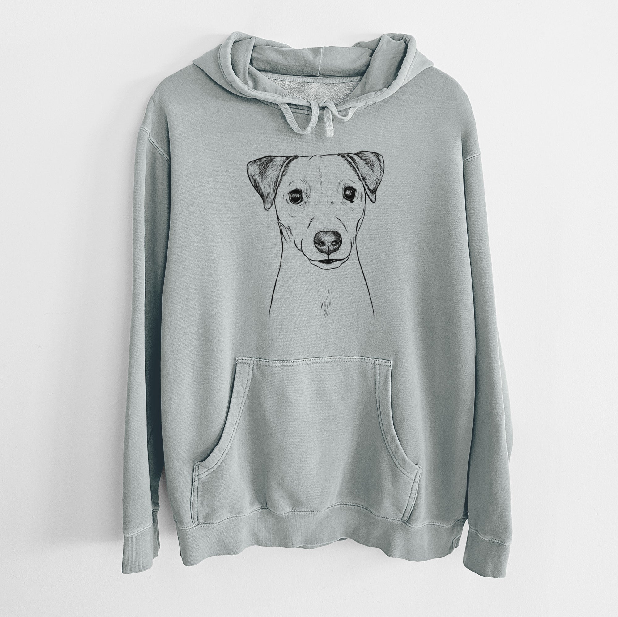 Bare Ally the Jack Russell Terrier - Unisex Pigment Dyed Hoodie