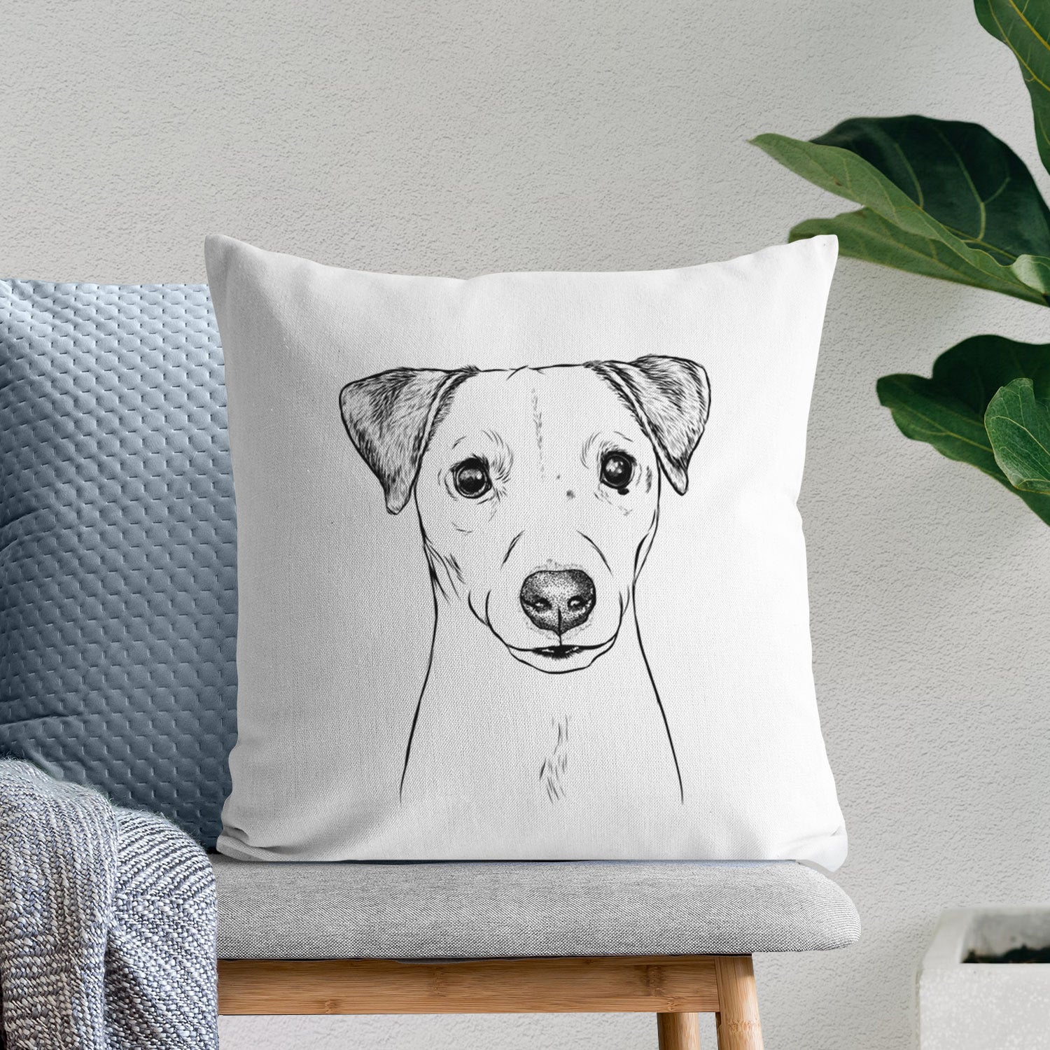 Ally the Jack Russell Terrier - Throw Pillow Cover