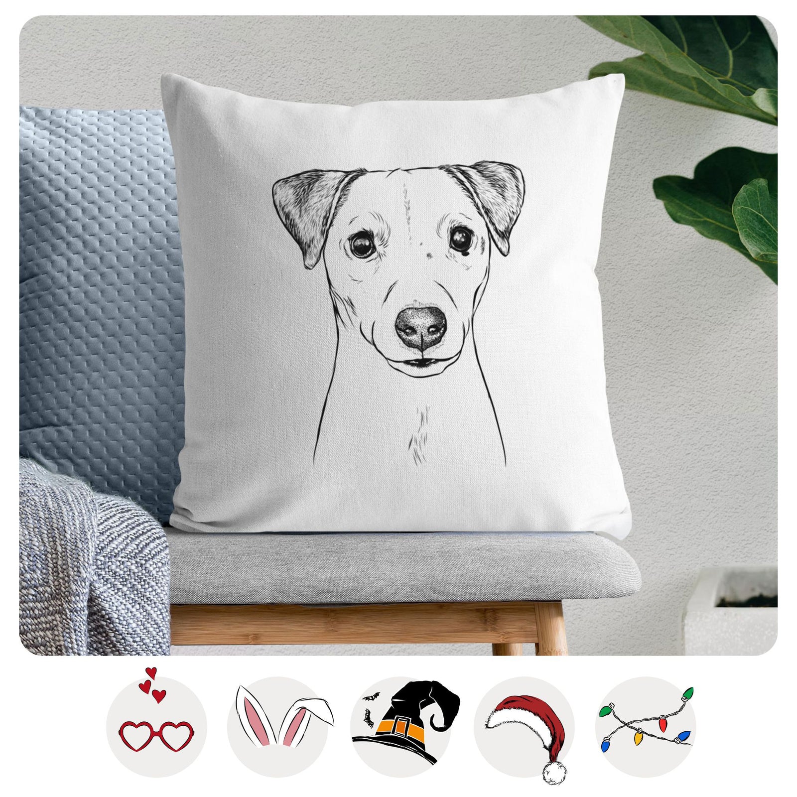 Ally the Jack Russell Terrier - Throw Pillow Cover