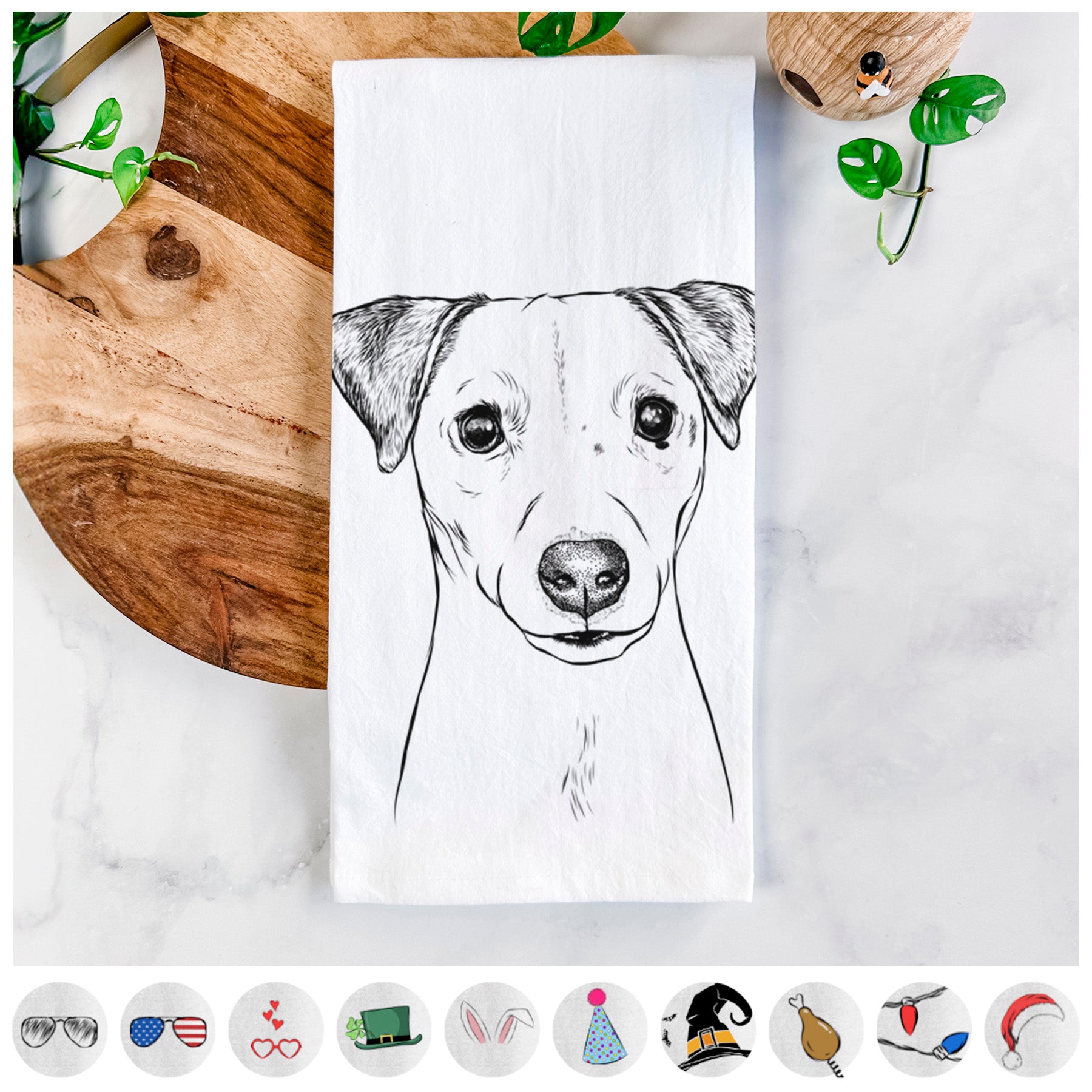 Ally the Jack Russell Terrier Tea Towel