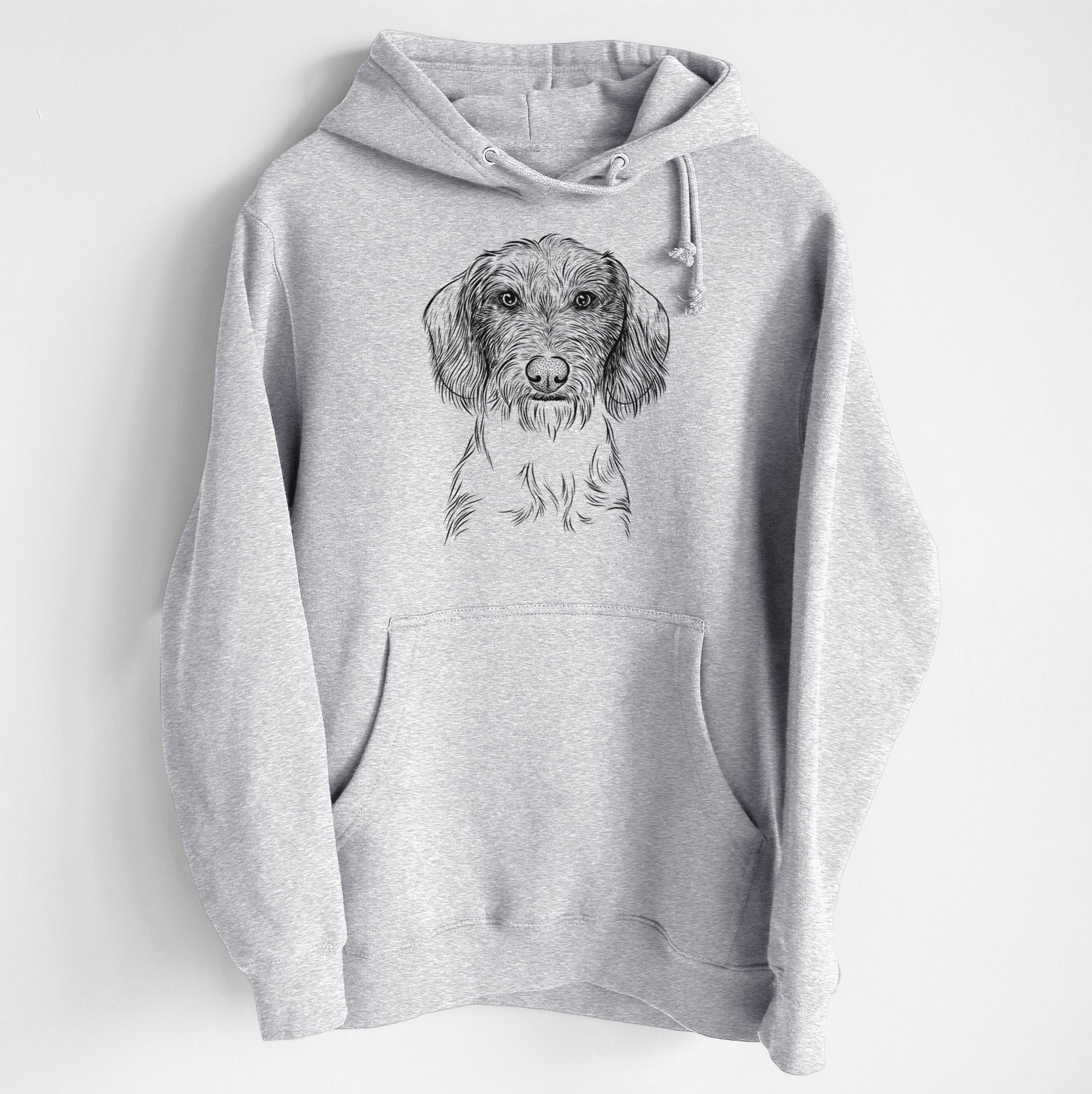 Almond the Wirehaired Dachshund- Heavyweight Fleece Hoodie
