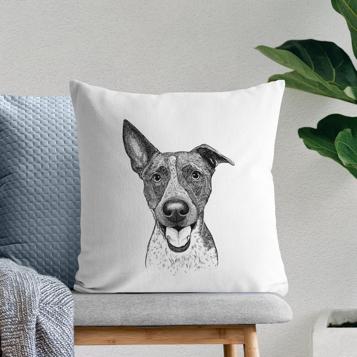 Amigo the Heeler Mix - Throw Pillow Cover
