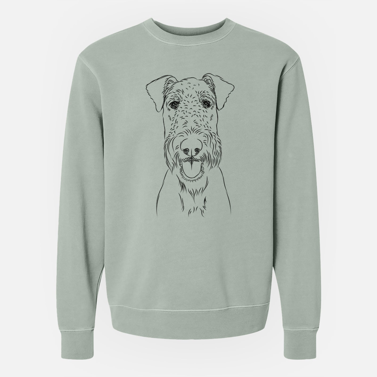 Bare Andy the Airedale Terrier - Unisex Pigment Dyed Crew Sweatshirt