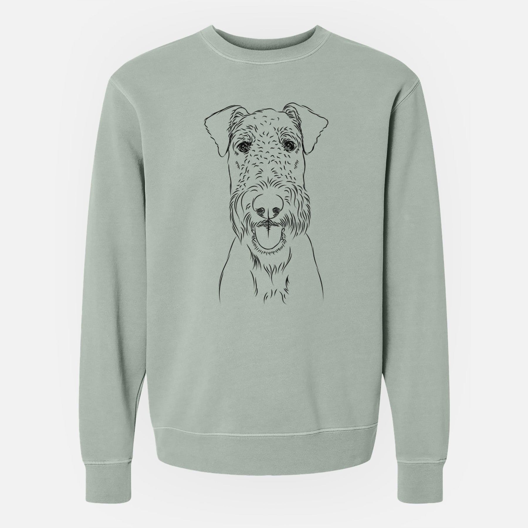 Bare Andy the Airedale Terrier - Unisex Pigment Dyed Crew Sweatshirt