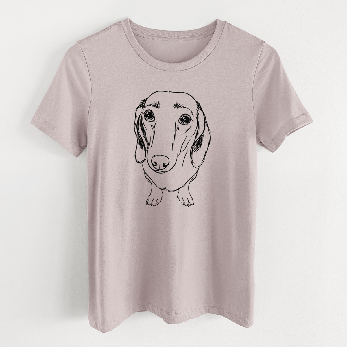 Bare Annabelle the Dachshund - Women's Lightweight Relaxed Fit 100% Cotton Crewneck
