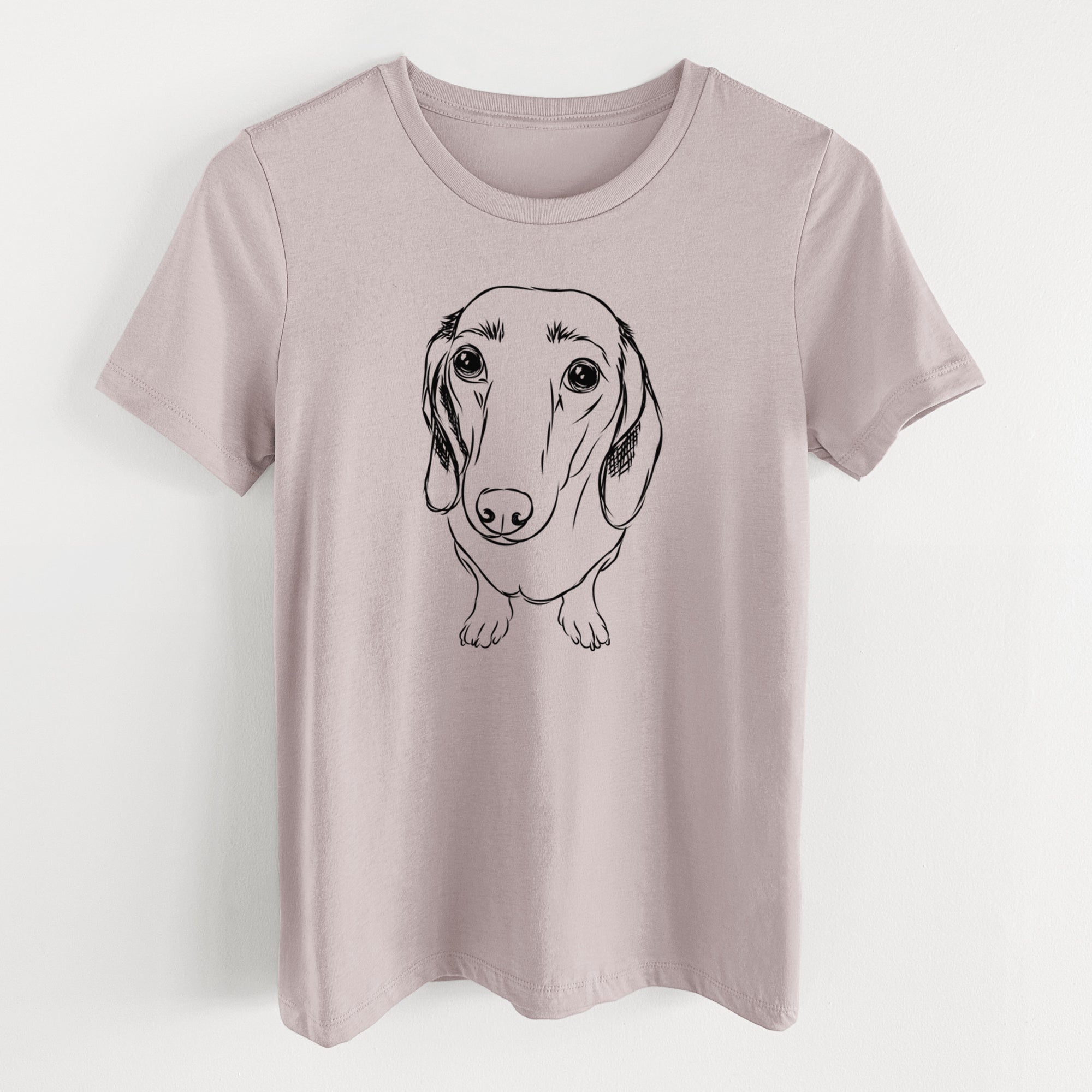 Bare Annabelle the Dachshund - Women's Lightweight Relaxed Fit 100% Cotton Crewneck